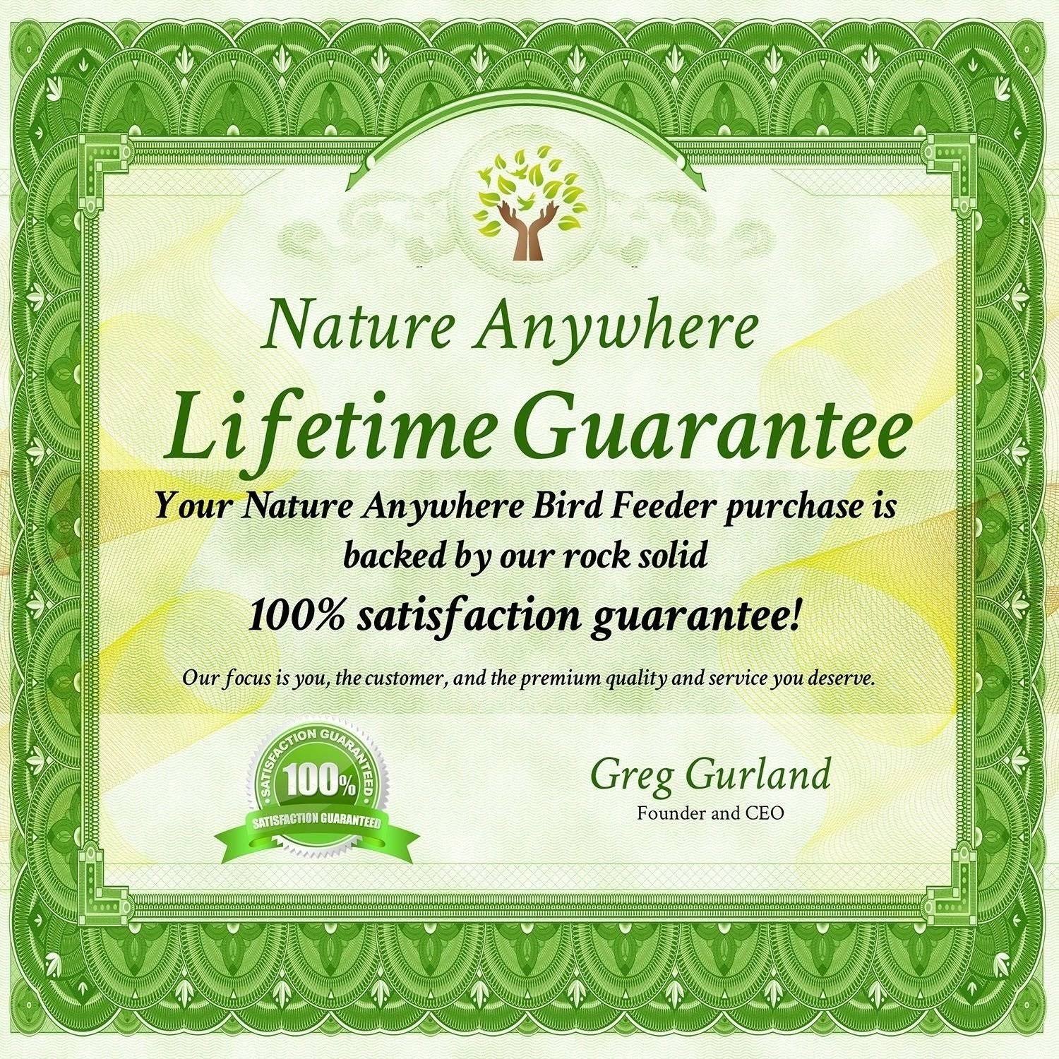 Nature Anywhere Window Bird Feeder House with Sliding Feed Tray WGL03