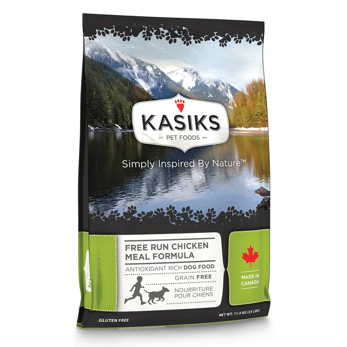 Kasiks Grain Free Run Chicken Meal Formula Dry Dog Food 25lb WGL03