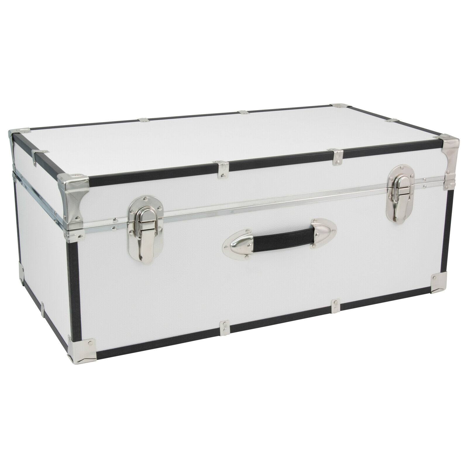 Seward Trunk 30 inch Storage Trunk, White WGL03
