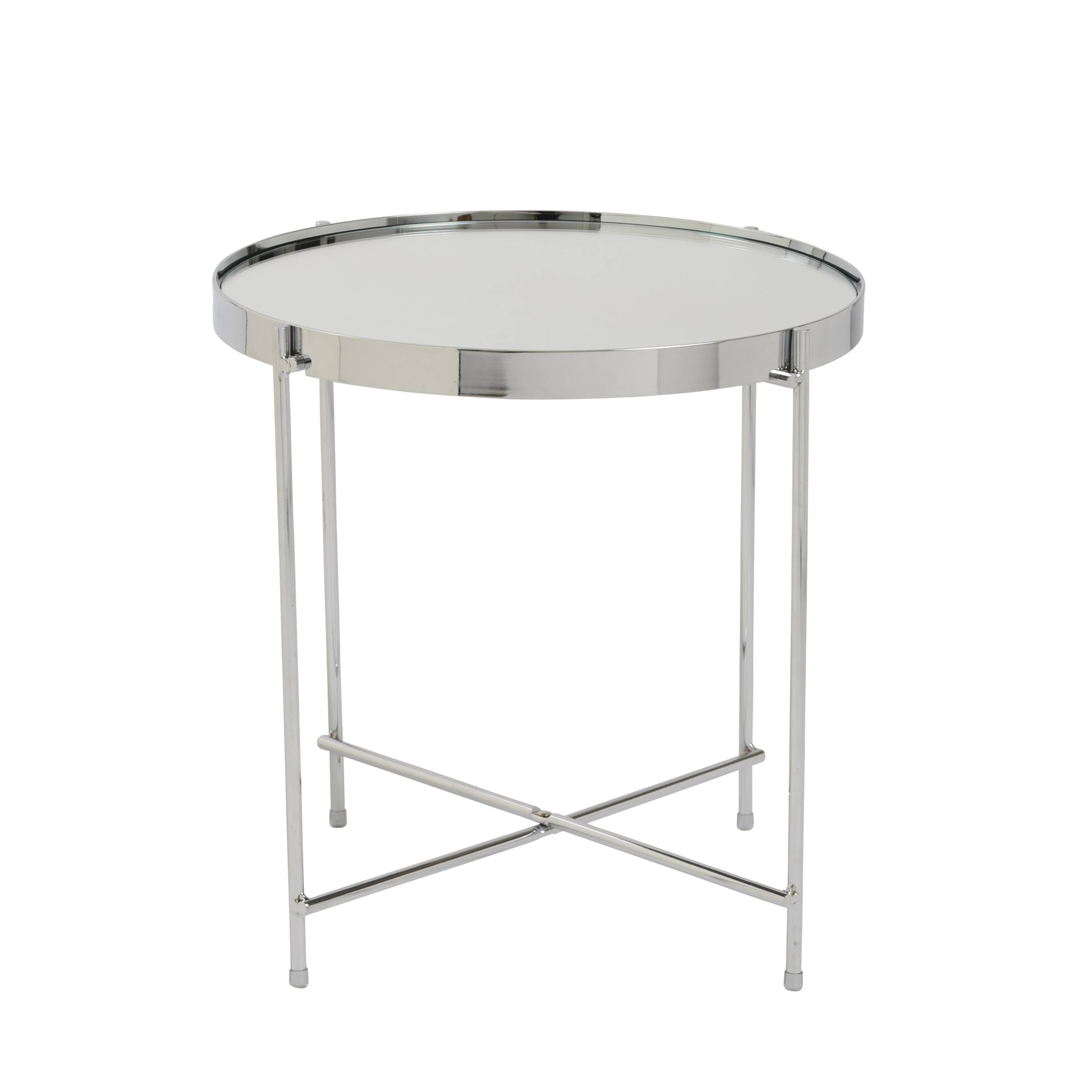 Euro Style Trinity Round Side Table Chrome Wgl 03 8997