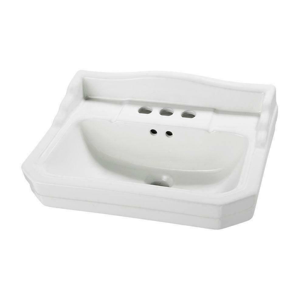 Foremost Series 1920 Petite 7 in. Pedestal Sink Basin in White WGL03