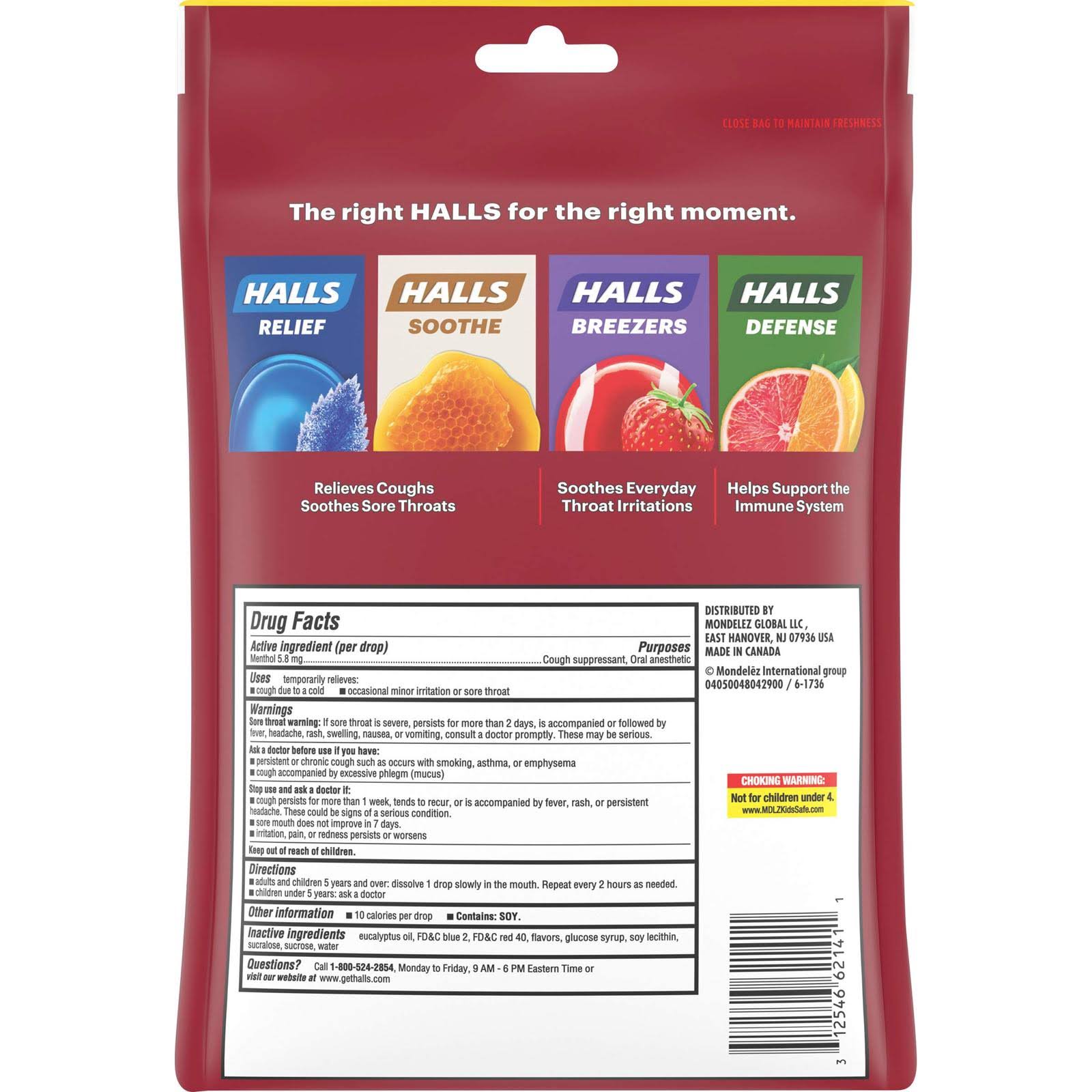 Halls Cherry Cough Drops with Menthol 960 Drops (12 Bags of 80