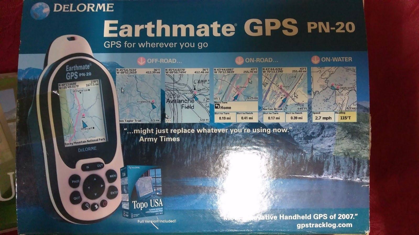 Delorme Earthmate PN20 Handheld GPS Receiver with Software and