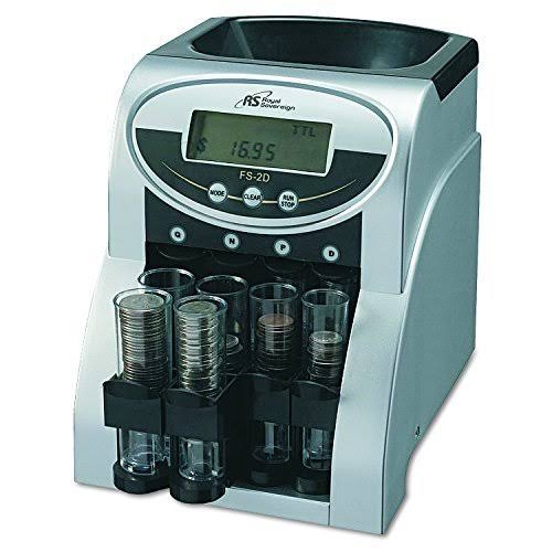 Royal Sovereign 2 Row Electric Coin Counter with Patented AntiJam Technology and Digital