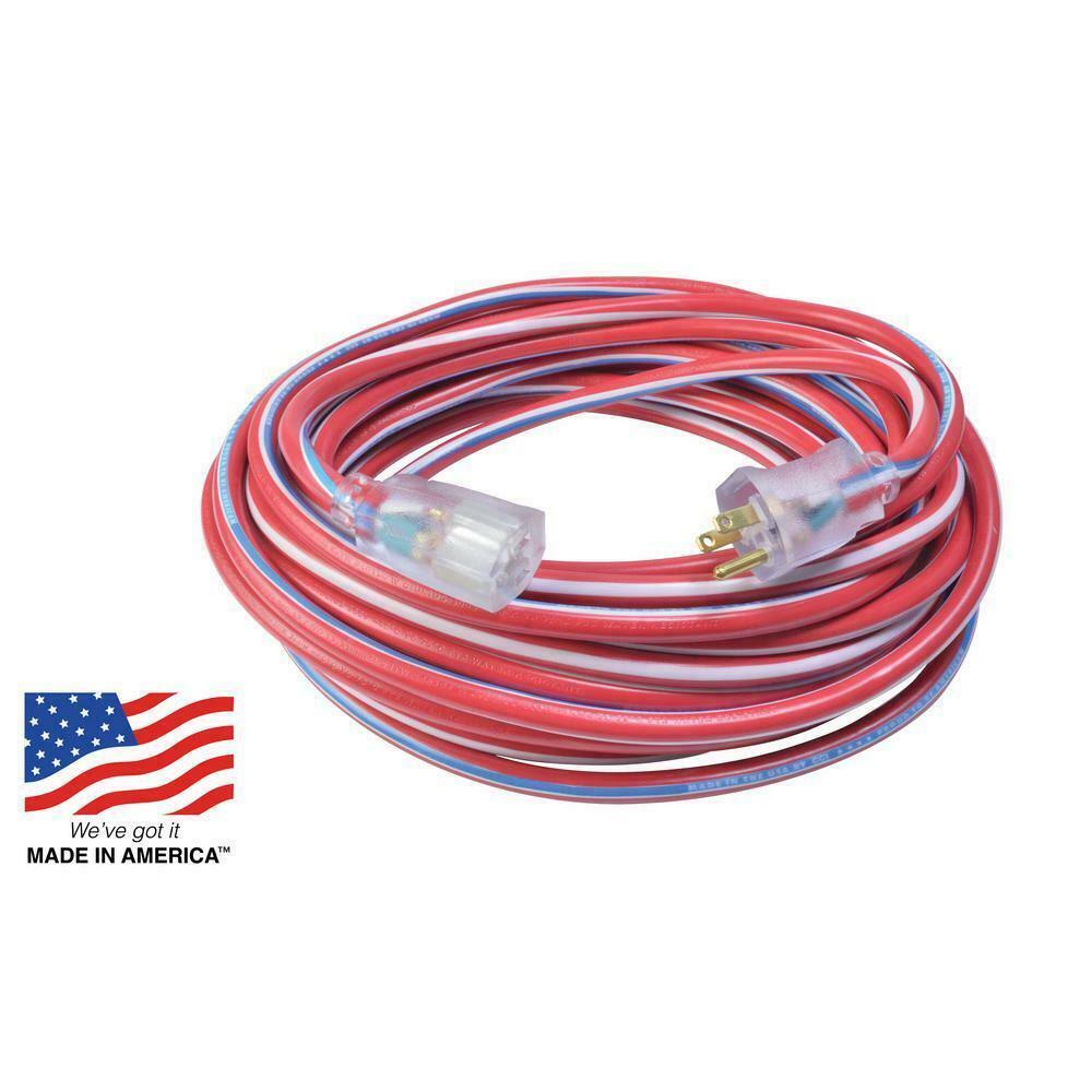 Southwire 75 ft. 12/3 SJTW Outdoor HeavyDuty Extension Cord with Power