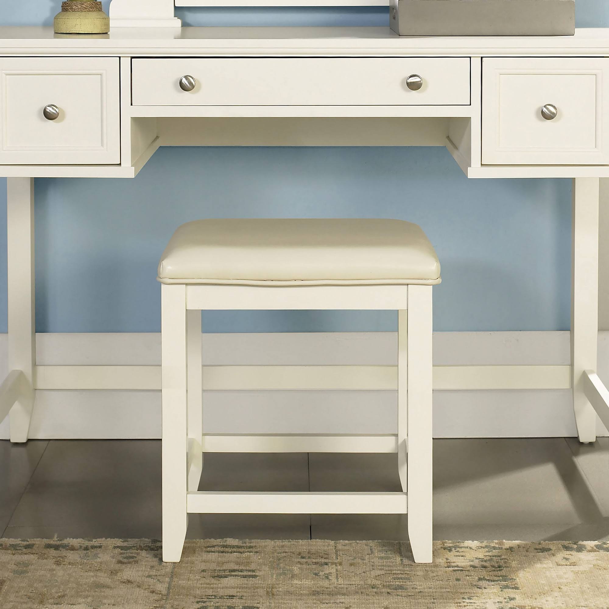 Crosley CF7007WH Vista Vanity Stool in White WGL03