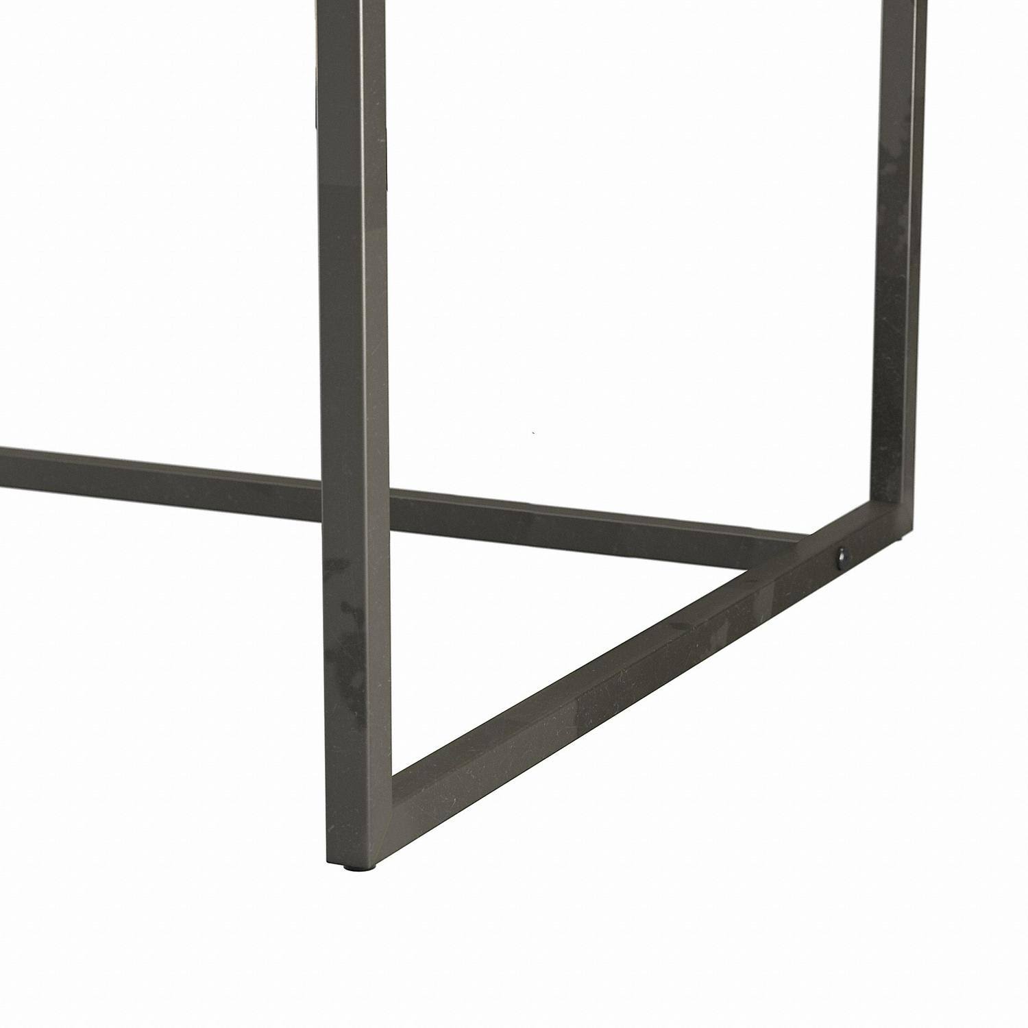 Bush Furniture Refinery 50W Industrial Desk in Dark Gray Hickory WGL03