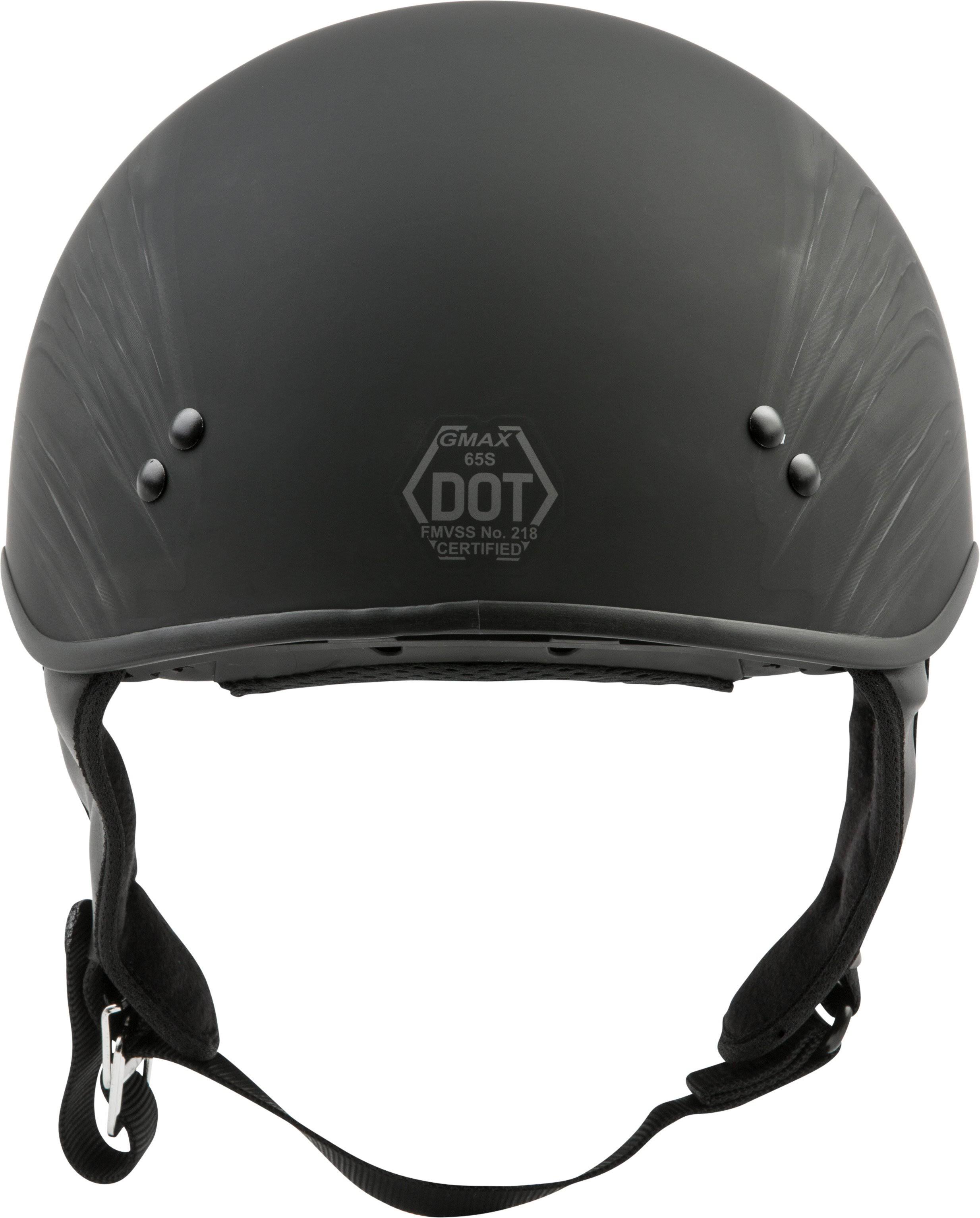 GMAX HH-65 Half Helmet Ritual Naked Matte Black - WGL-03