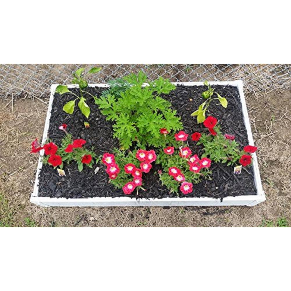 25 in. x 48 in. x 6 in White Vinyl Raised Garden Bed WGL03