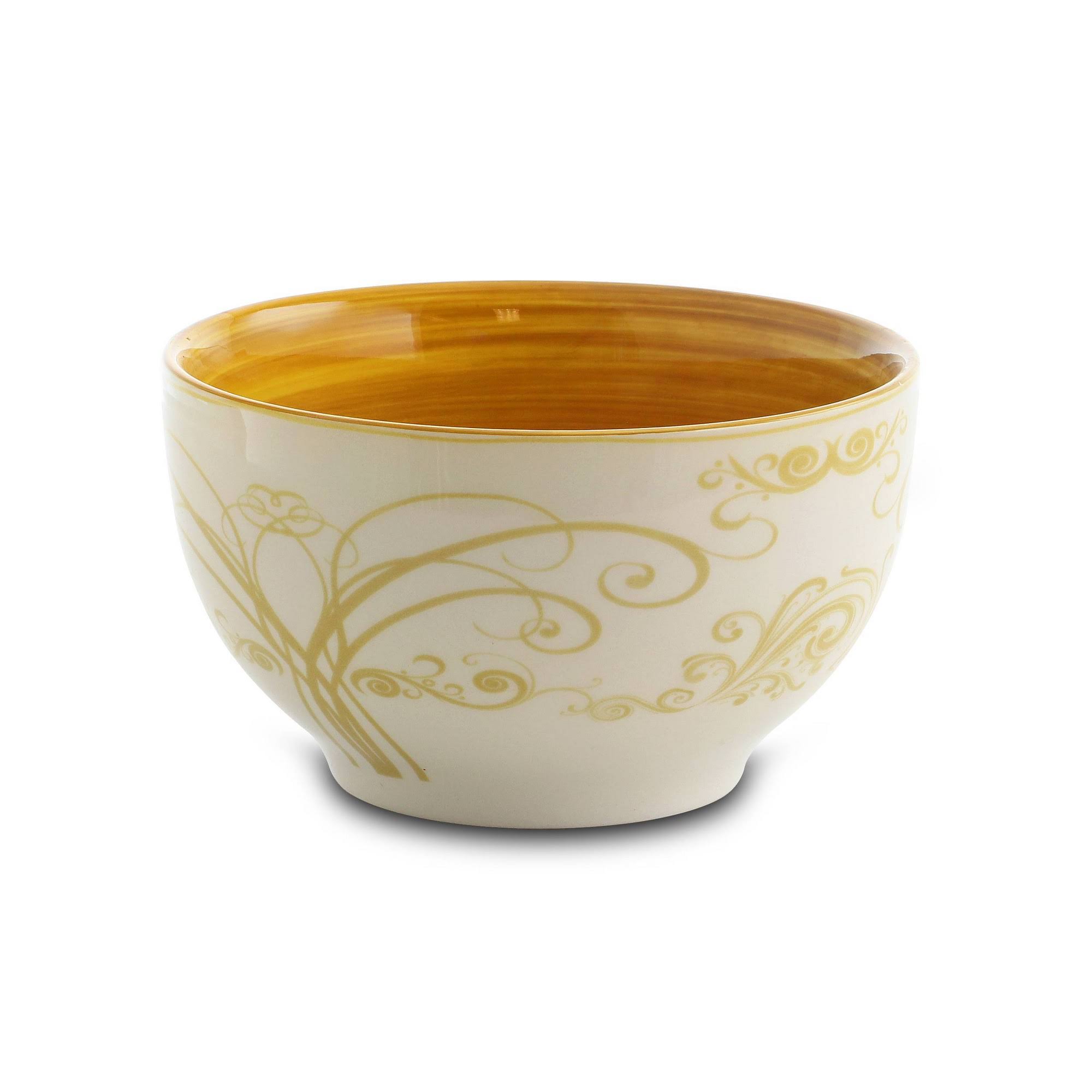 Elama 16Piece Stoneware Dinnerware Set, Golden Yellow WGL03