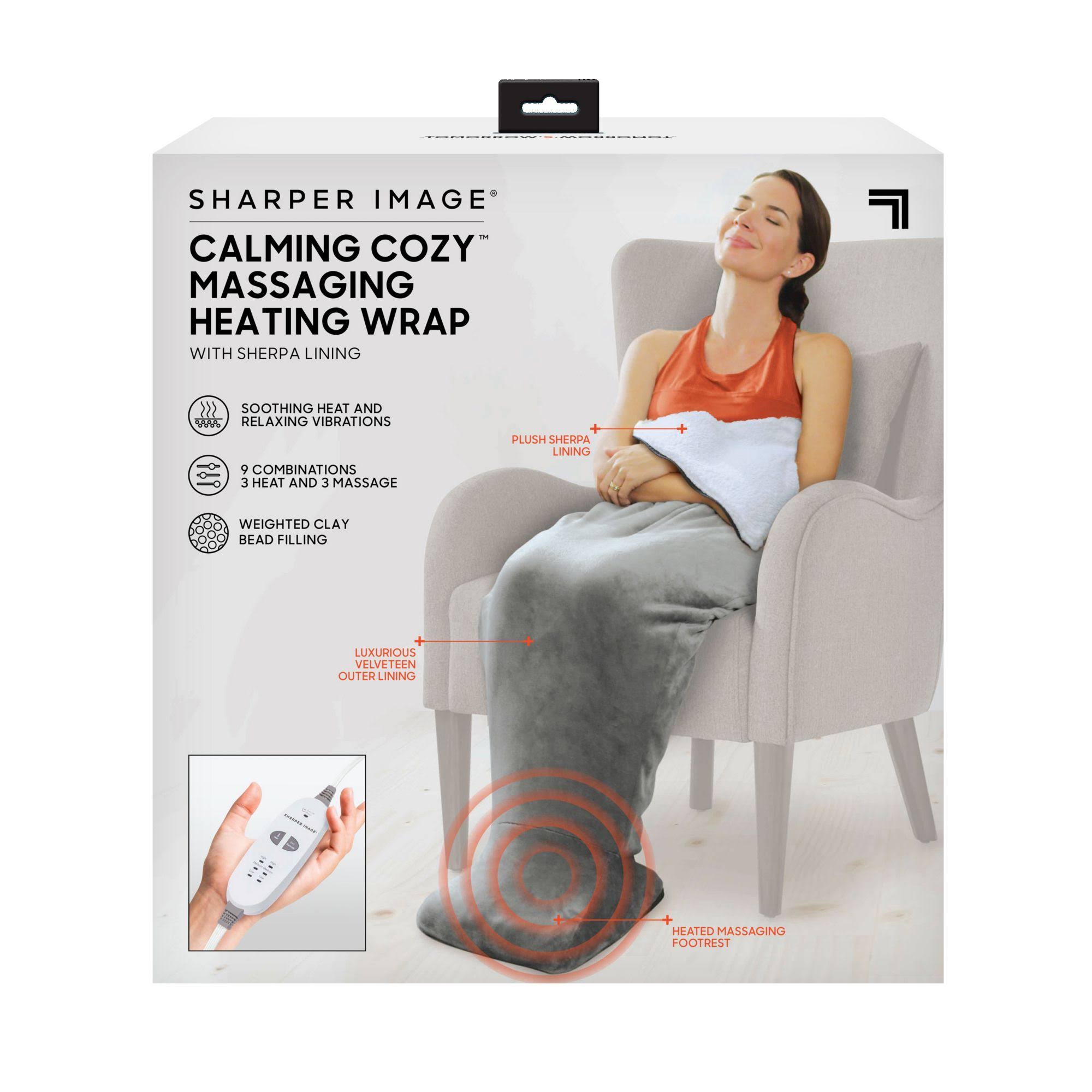 Sharper Image 6047916 Calming Cozy Therapeutic Massaging Heat Wrap WGL03