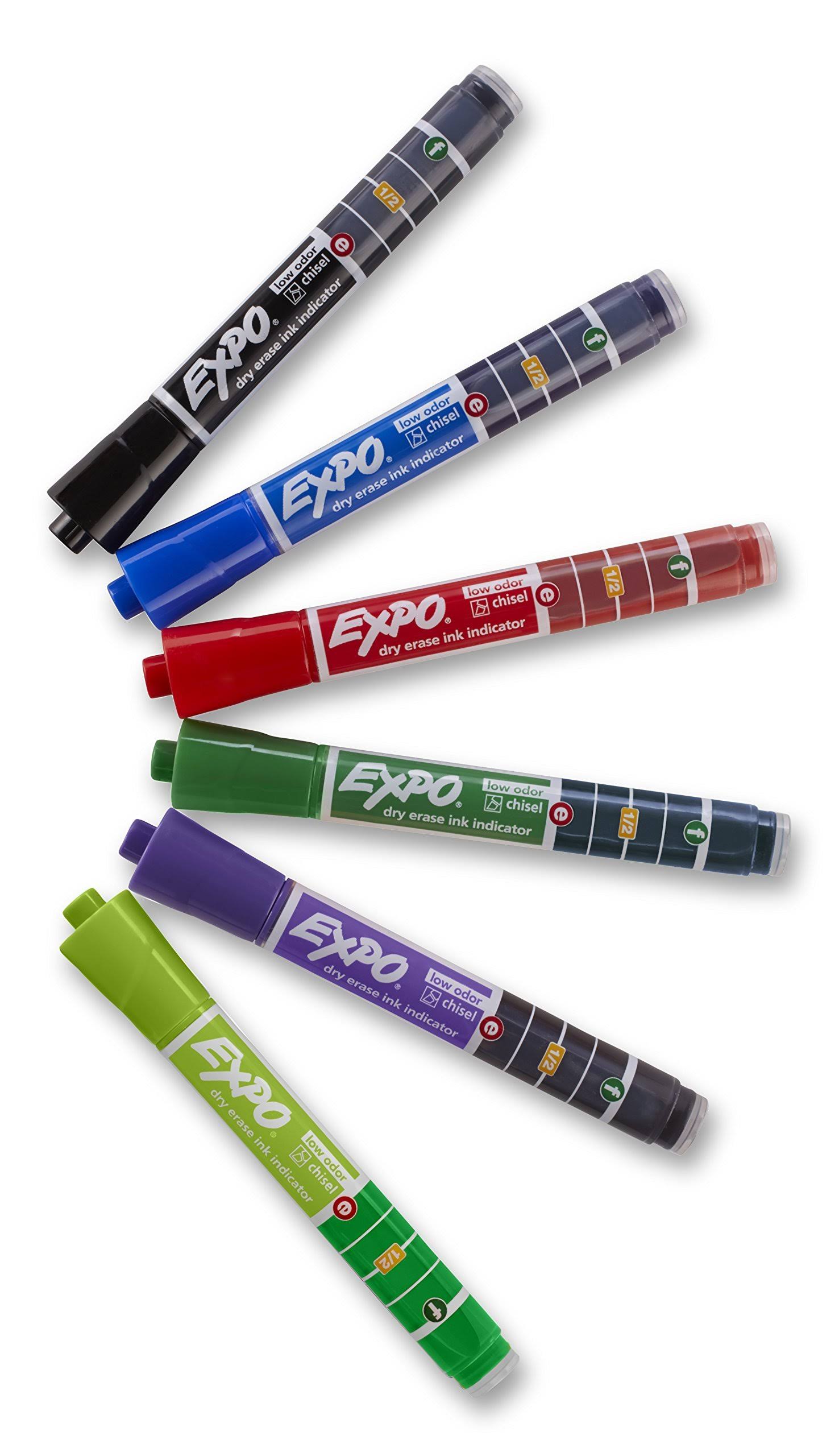 Expo Ink Indicator Dry Erase Marker Chisel Tip Black Dozen WGL03