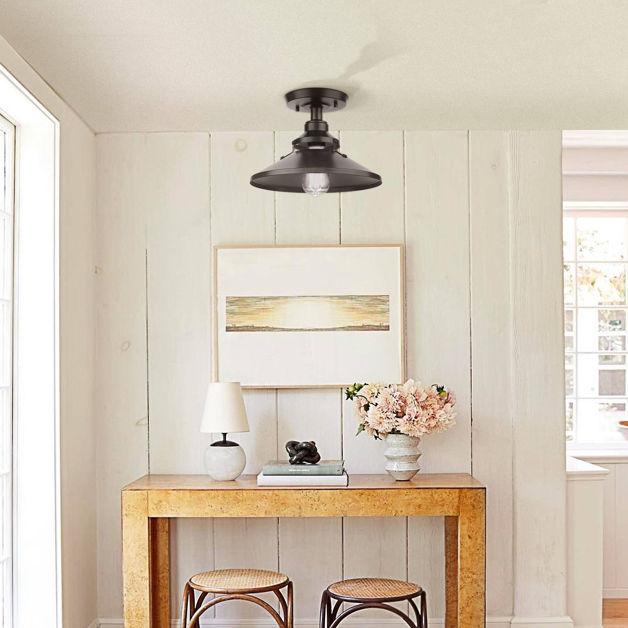 semi flush mount ceiling light farmhouse