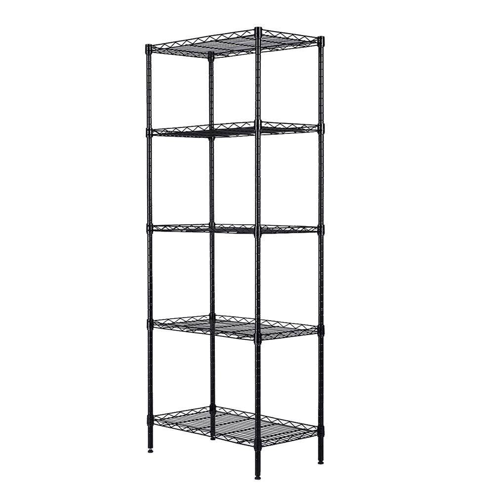 Zimtown 5Shelf Shelving Storage Unit, Metal Organizer Wire Rack, Black