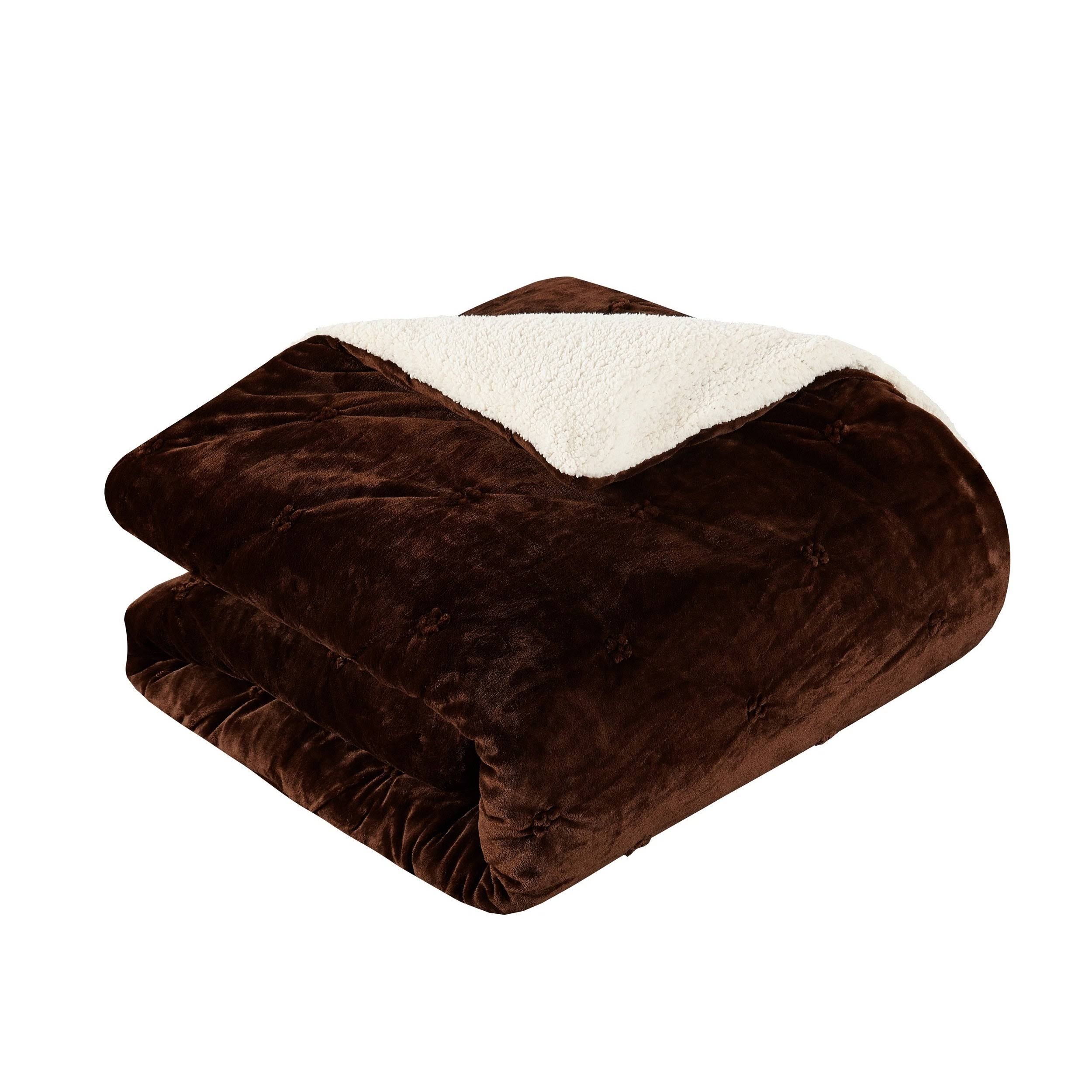 Chic Home 3Piece Chiara BedinaBag Brown Comforter Set Twin WGL03