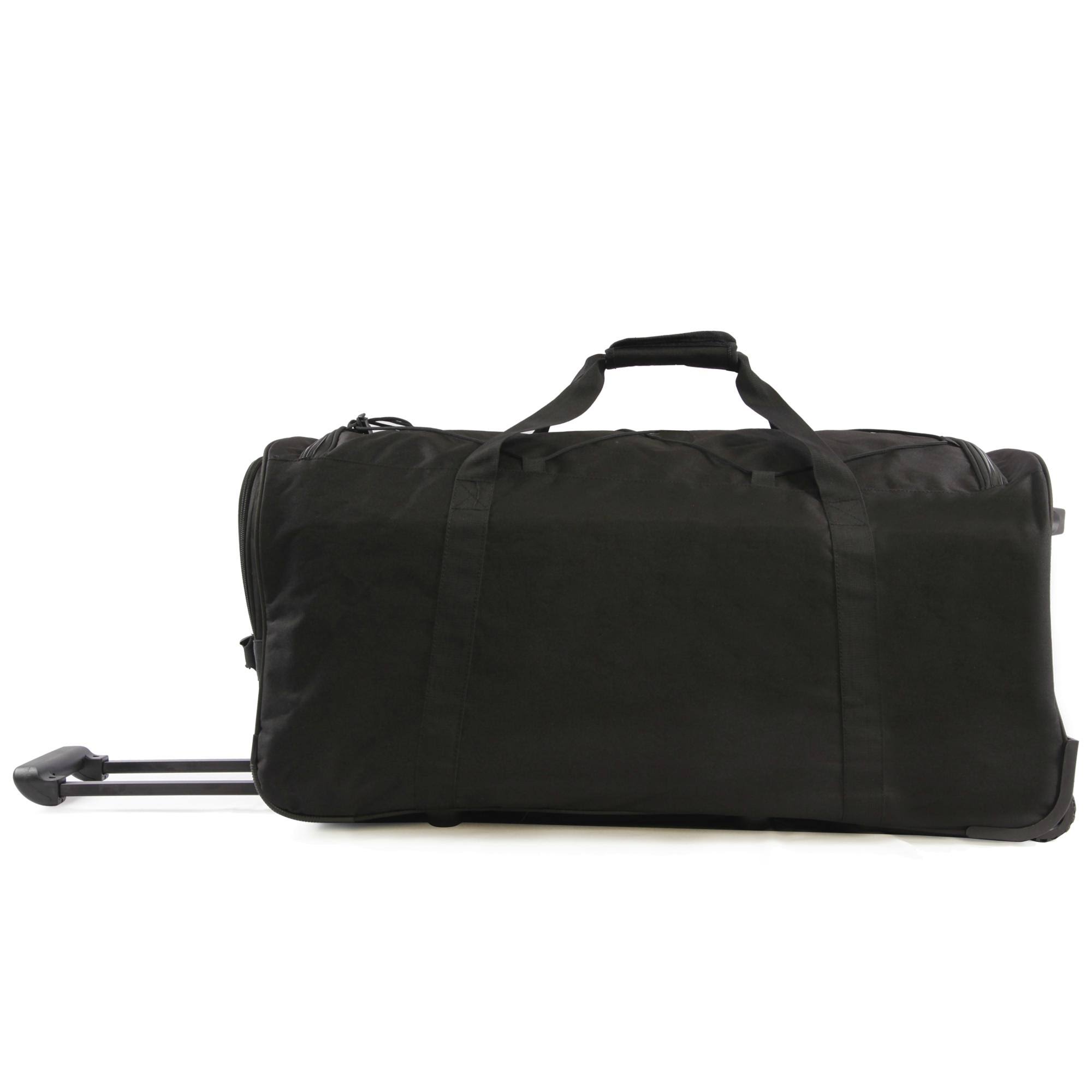 Highland Tactical 30x22 Squad Large Tactical Rolling Duffel Bag Black