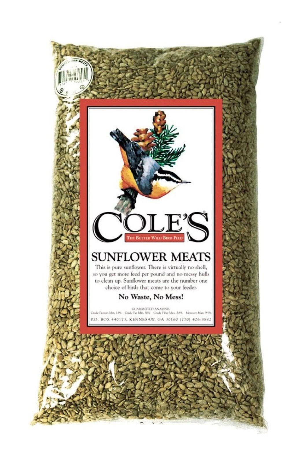 Coles SM20 Sunflower Meats Bird Seed, 20Pound WGL03