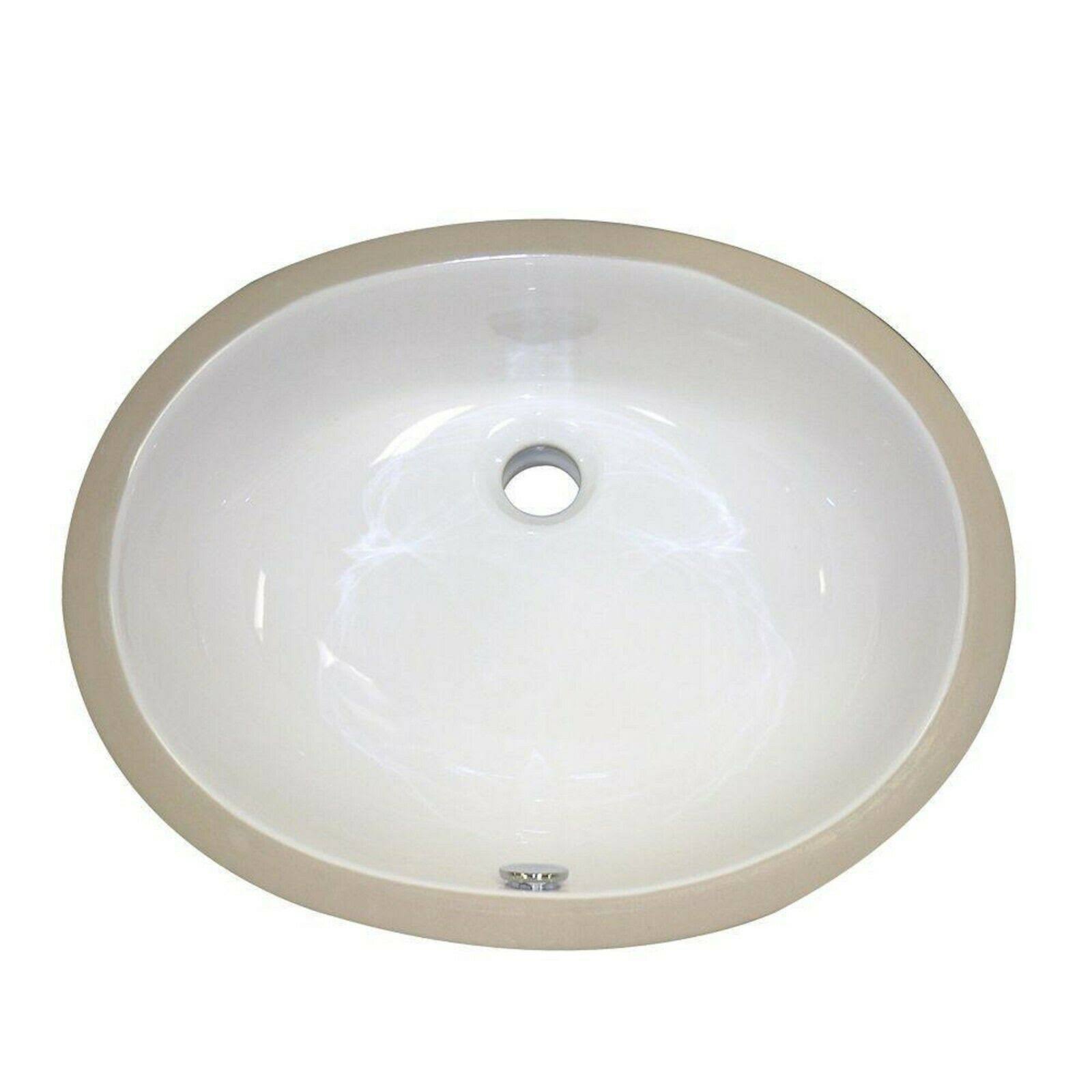 Decolav 1401CWH Oval Vitreous China Undermount Lavatory with Overflow