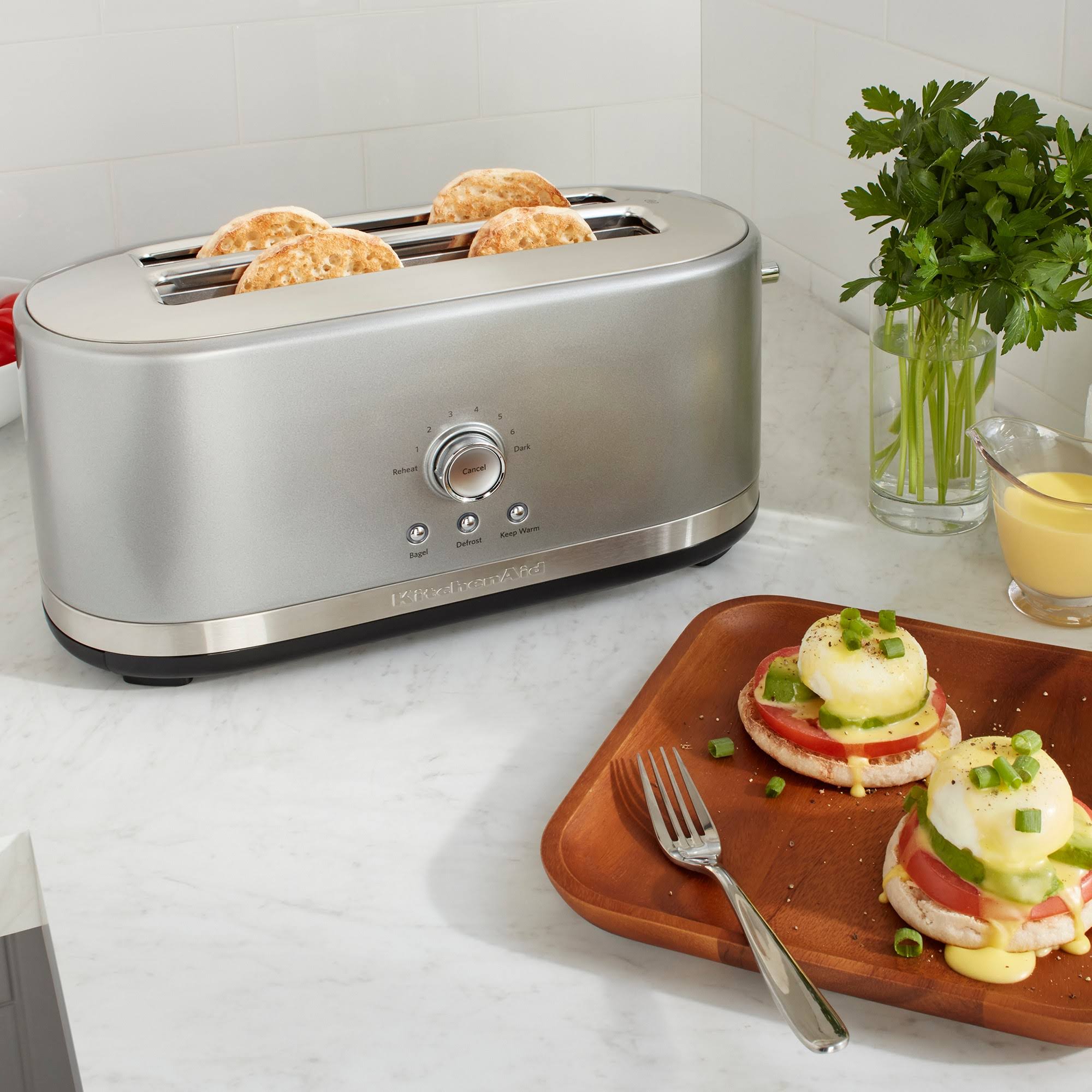 KitchenAid KMT4116CU 4Slice Toaster Contour Silver 16.5x22 WGL03