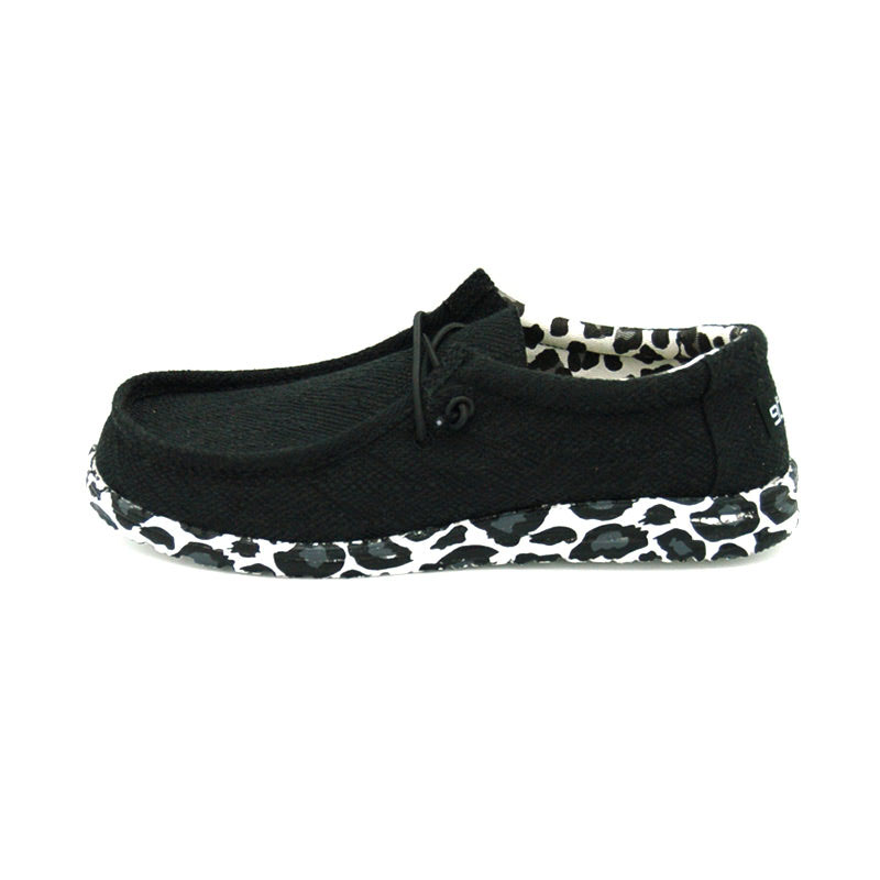 hey dude women's wally dark leopard