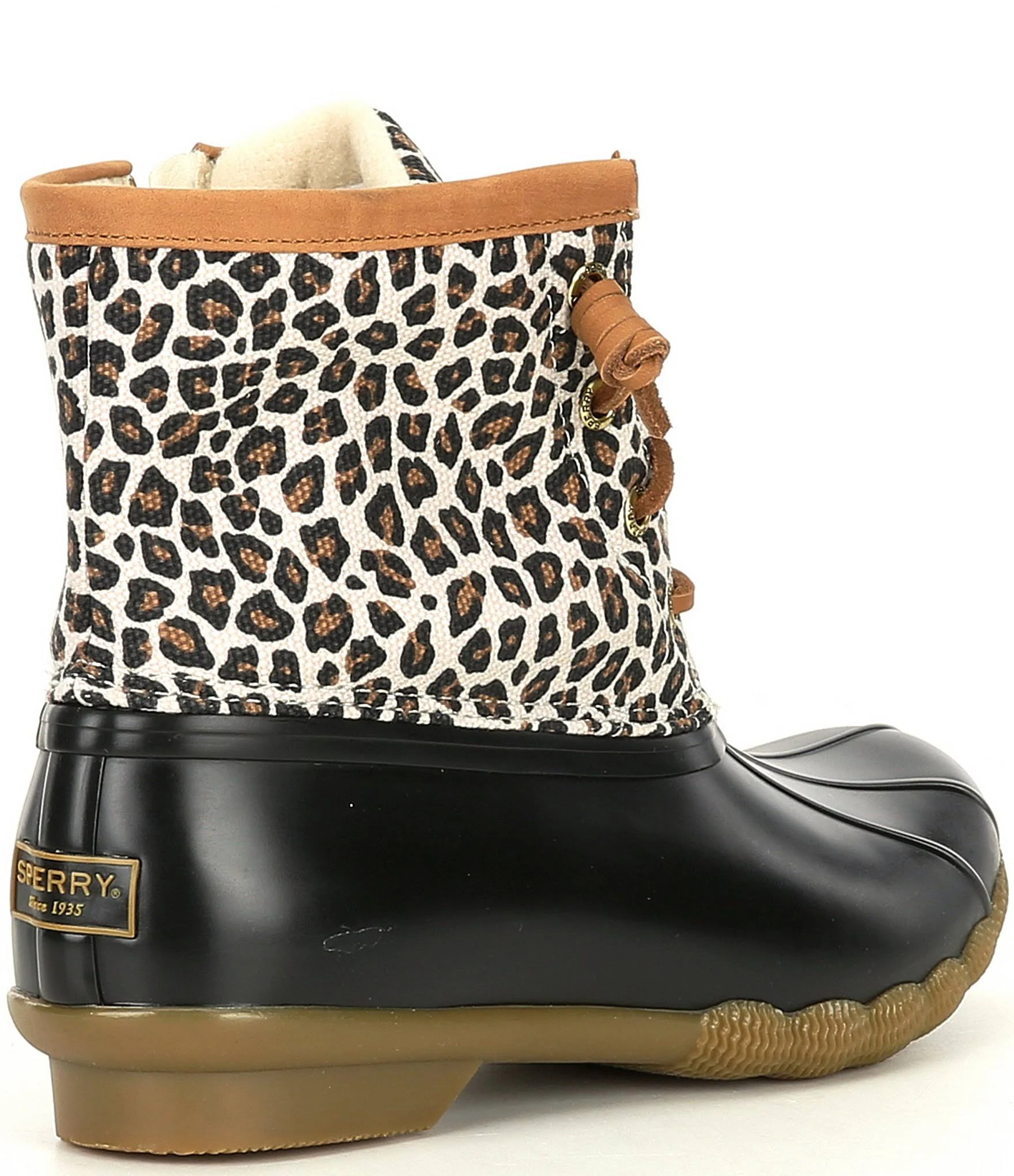 saltwater animal print textile winter rain booties