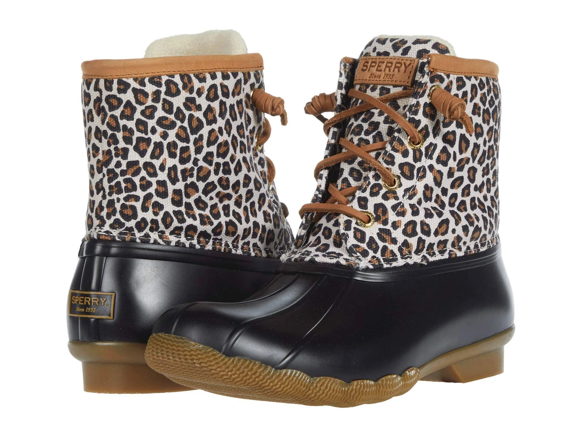 saltwater animal print textile winter rain booties