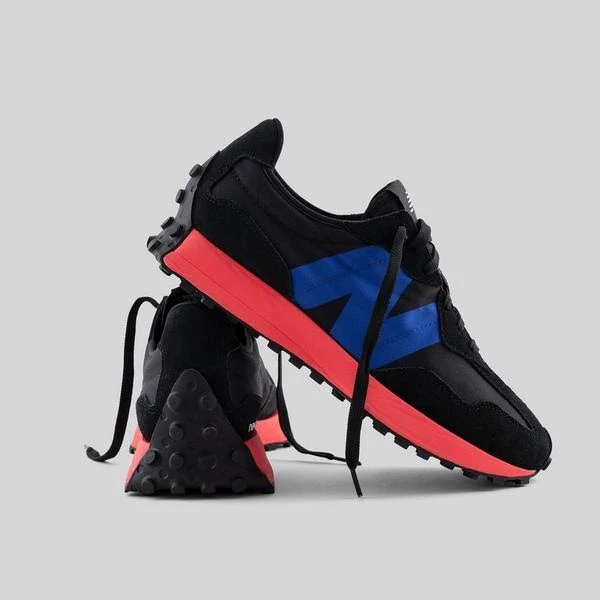 new balance 327 black red blue