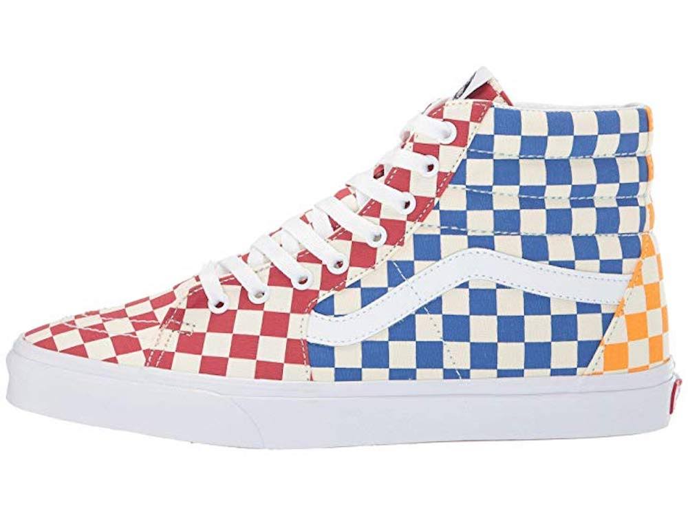 vans sk8 hi checkerboard multi