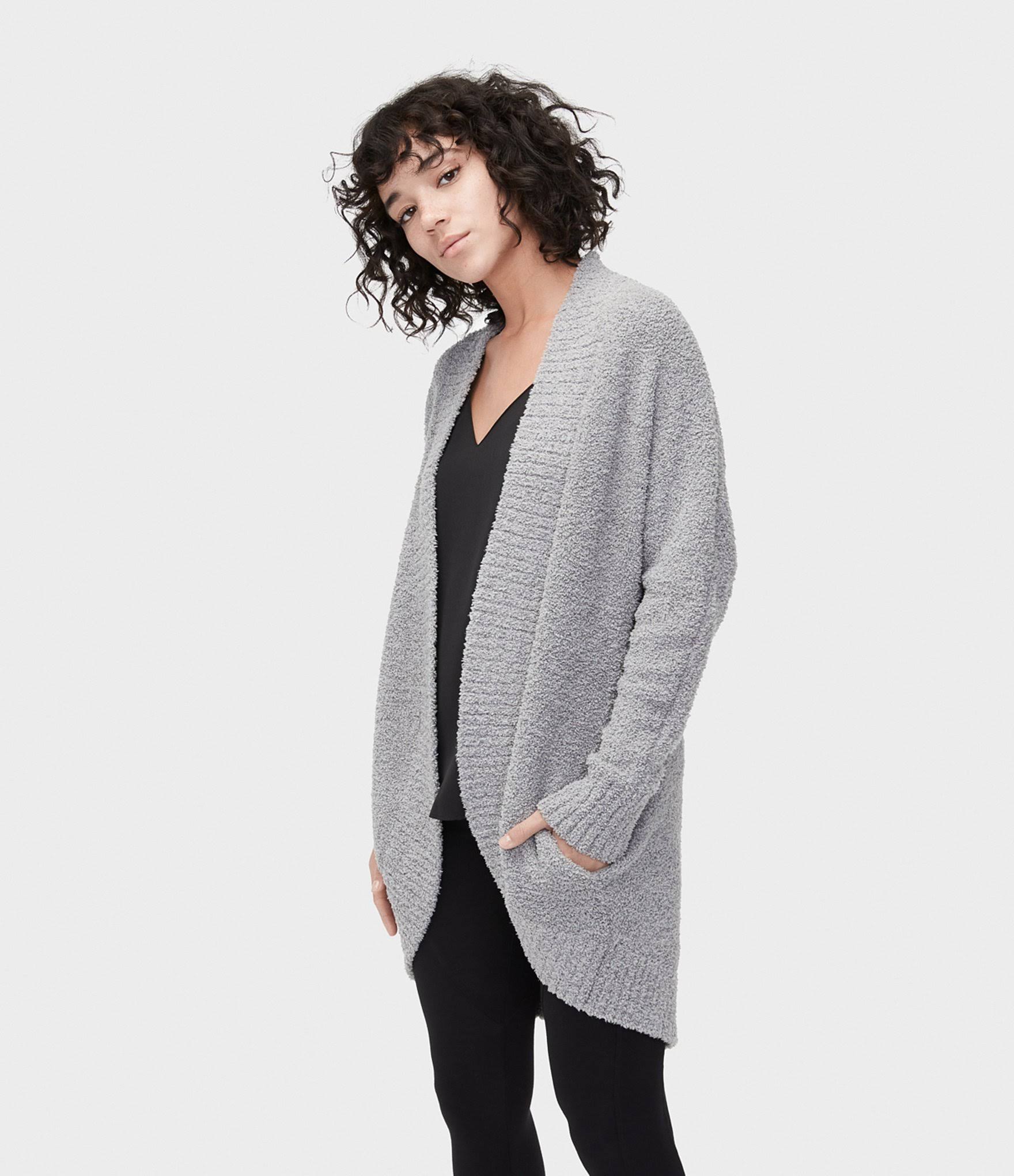 Ugg Women's Fremont Fluffy Knit Cardigan Black Nvilo