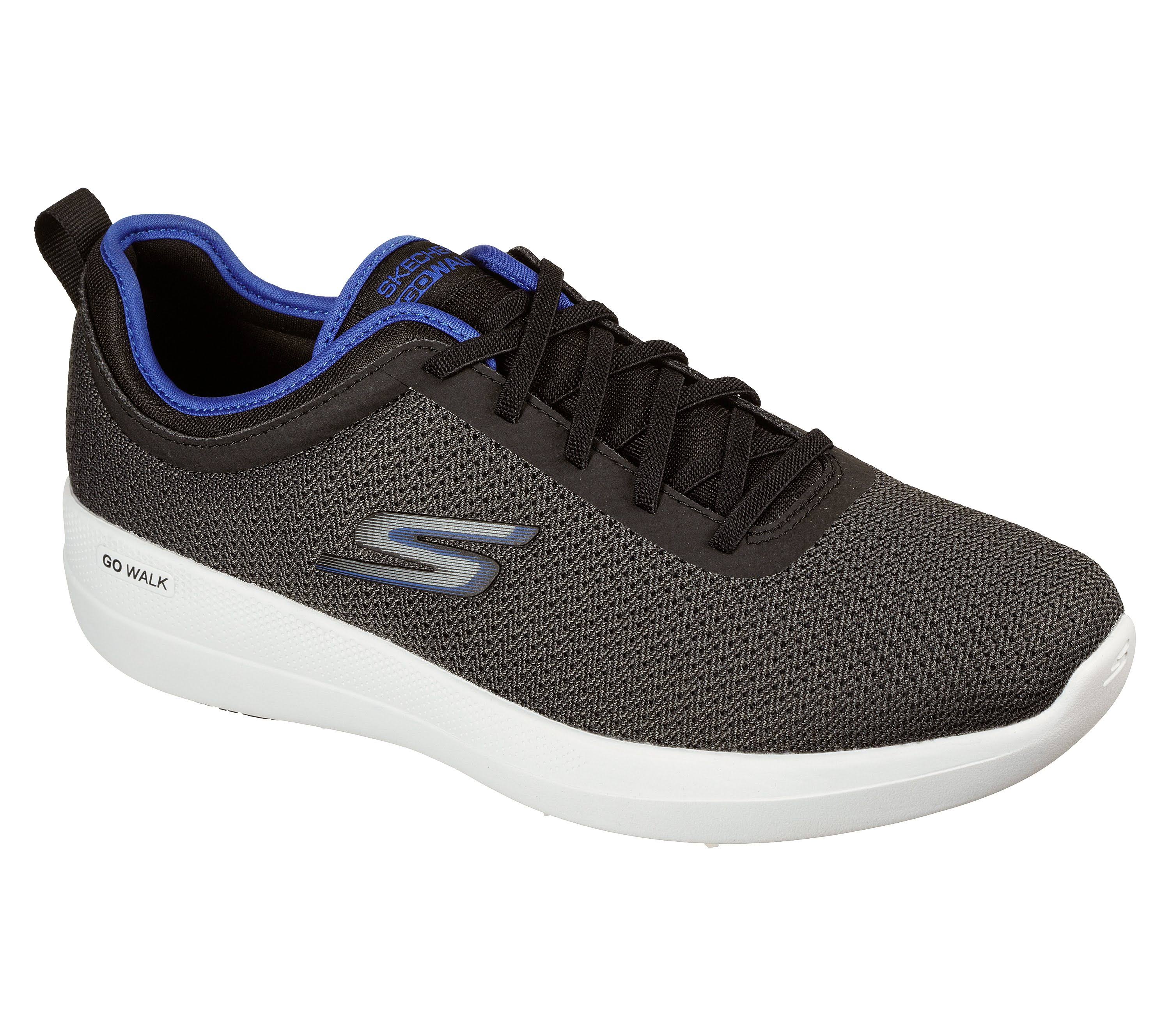 Skechers Men's GOwalk Stability - Progress Walking Shoes, Black/Blue, 9 ...