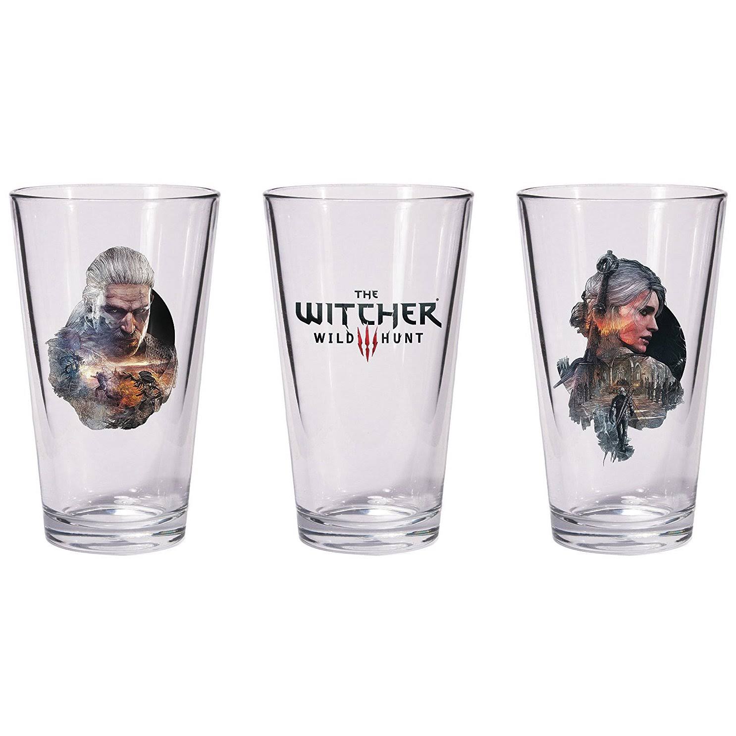 The Witcher 3 Wild Hunt Geralt u0026 Ciri Pint Glass Set Nvilo