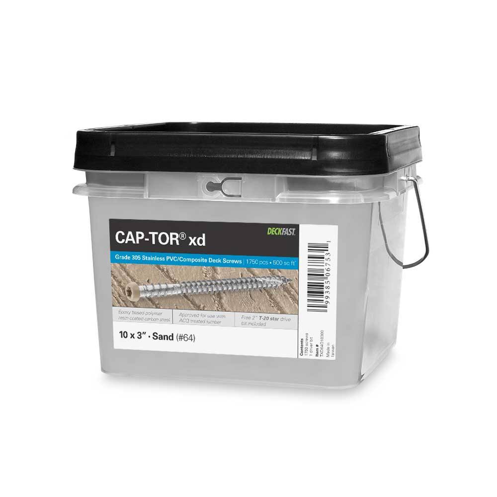 Starborn Industries CapTor XD Screws for PVC u0026 Composite Decking Pro Pack Epoxy Coated