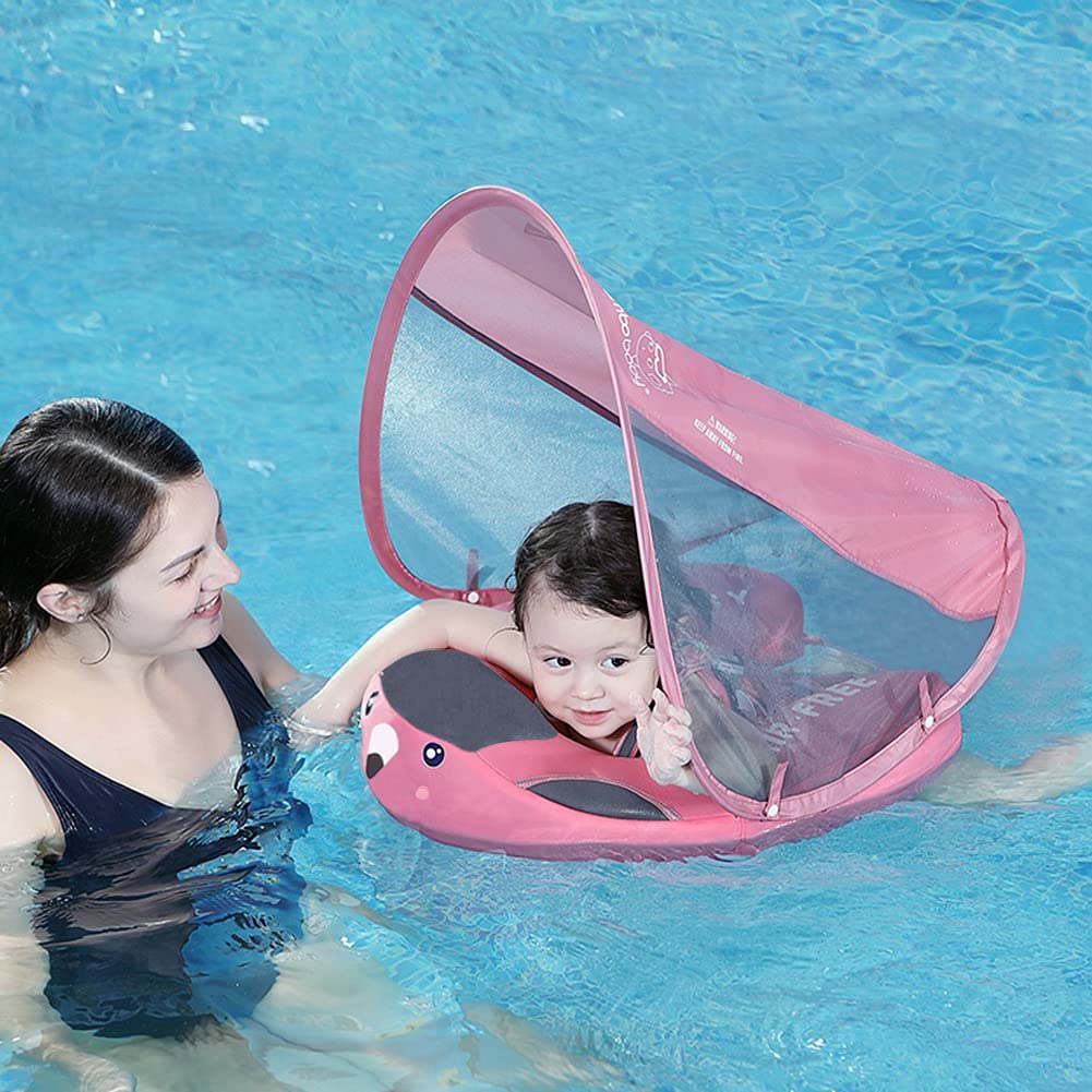 Mambobaby Float With Canopy Non-Inflatable Baby Swim Float