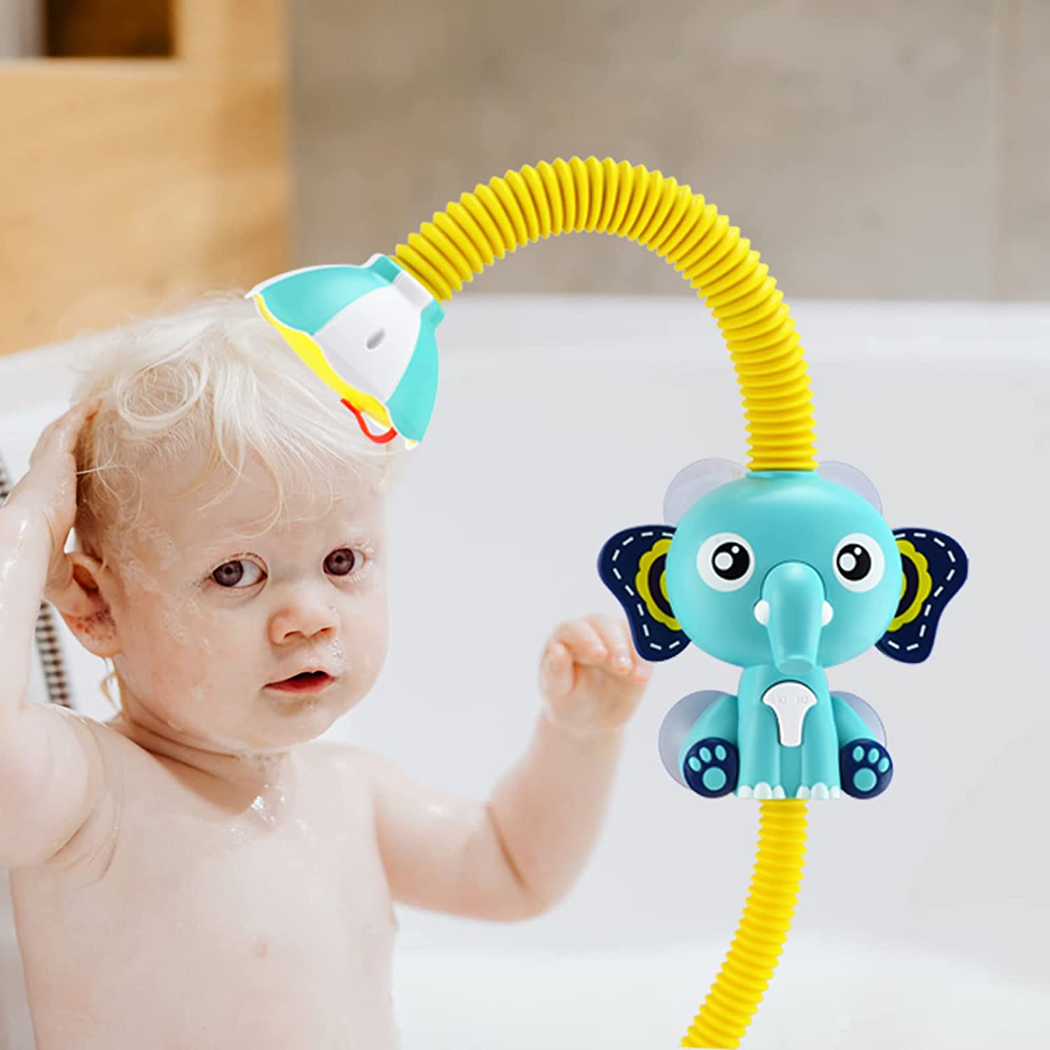 Cool Baby Cute Elephant Sprinkler Bath Toy,Electric Elephant Baby Show