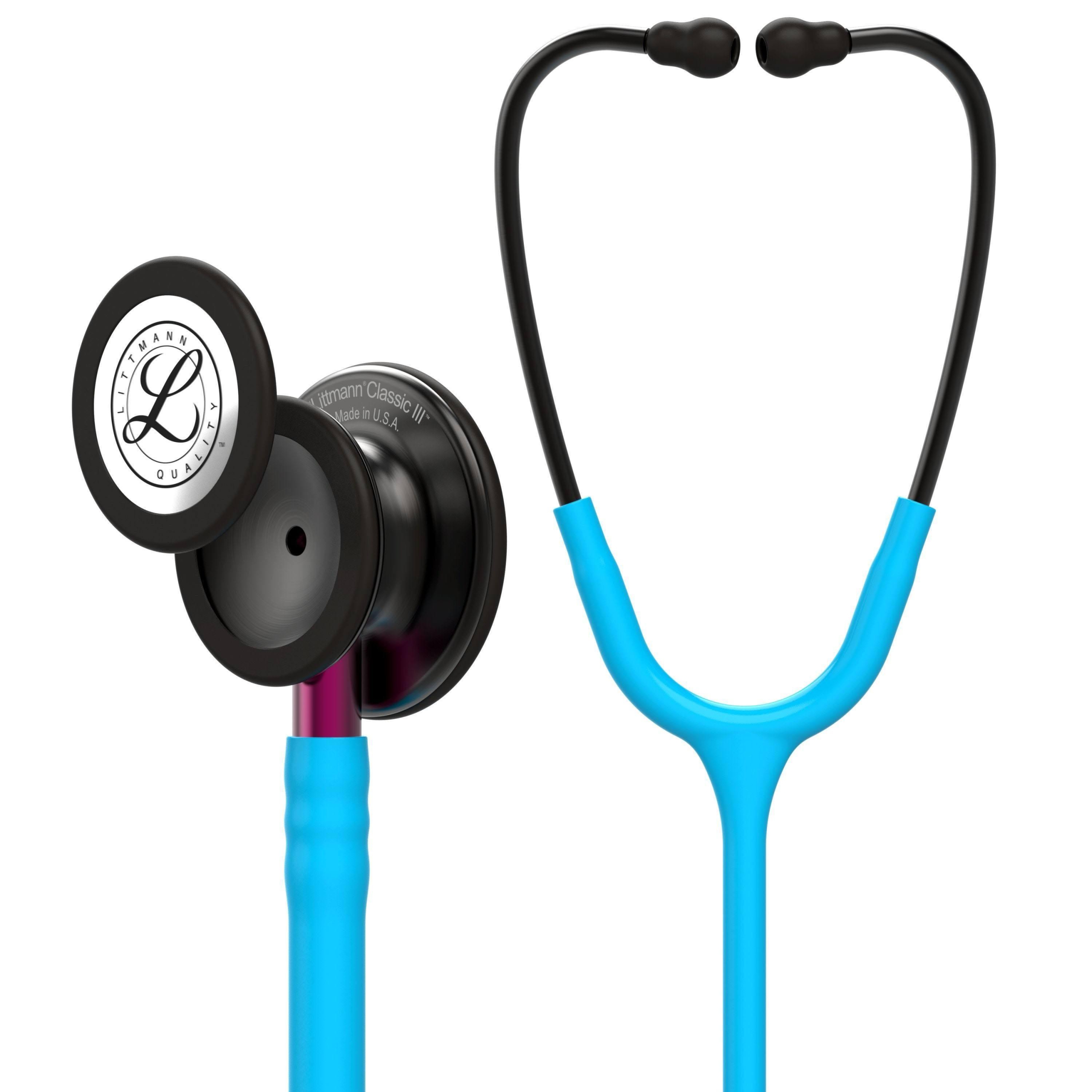 3m Littmann Classic III Stethoscope, Chestpiece, Turquoise Tube, Pink