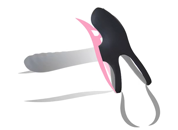 Magnum Vibrating cock sleeve with clit stimulator