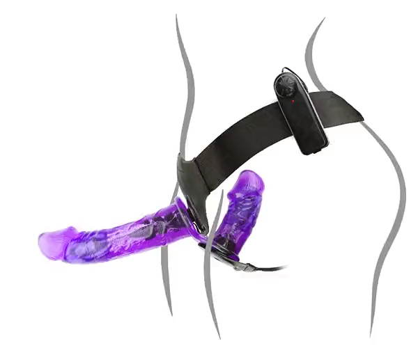 Double strap-on set Double dildo vibrating strap-on