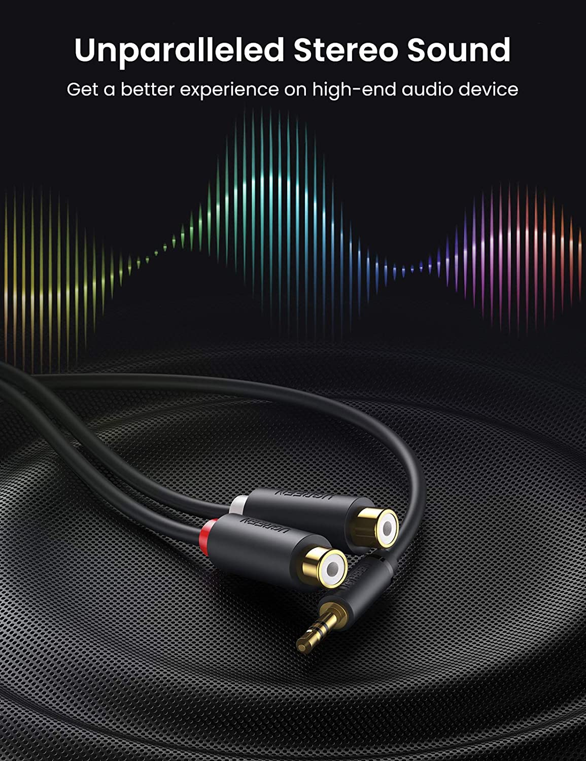 UGREEN 3.5mm Male to 2 RCA Female Jack Stereo Audio Cable