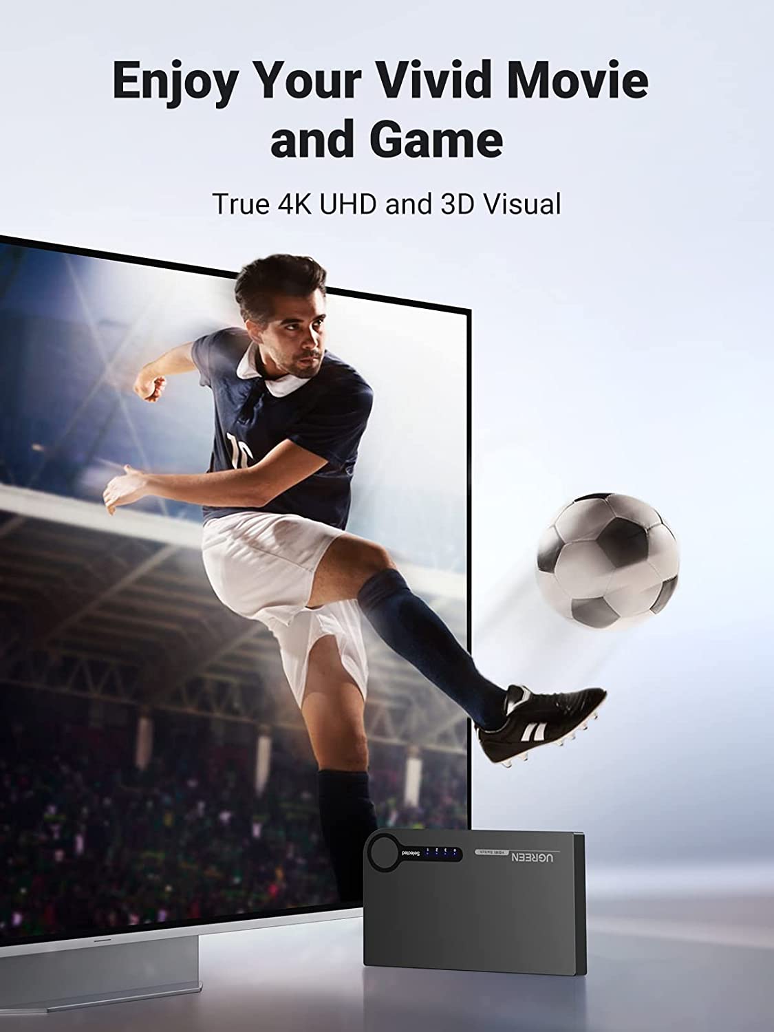 UGREEN HDMI Switch 4K 3 in 1 Out HDMI Switcher Splitter Hub