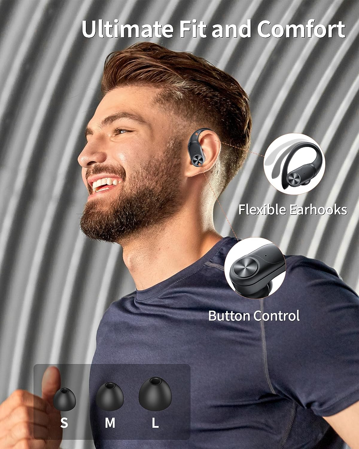 Bluetooth Headphones Wireless Earbuds 80hrs Playtime