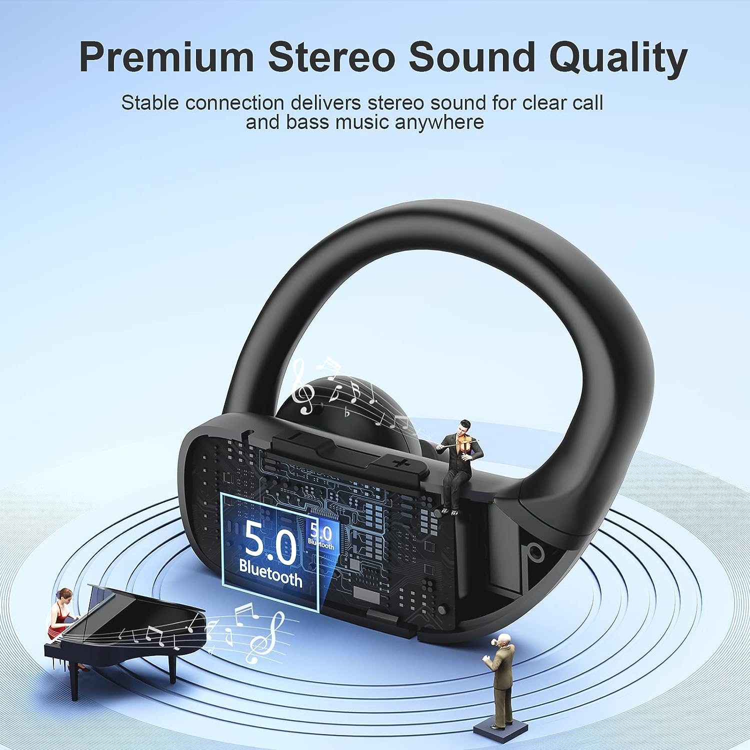 occiam Wireless Earbuds Bluetooth Headphones