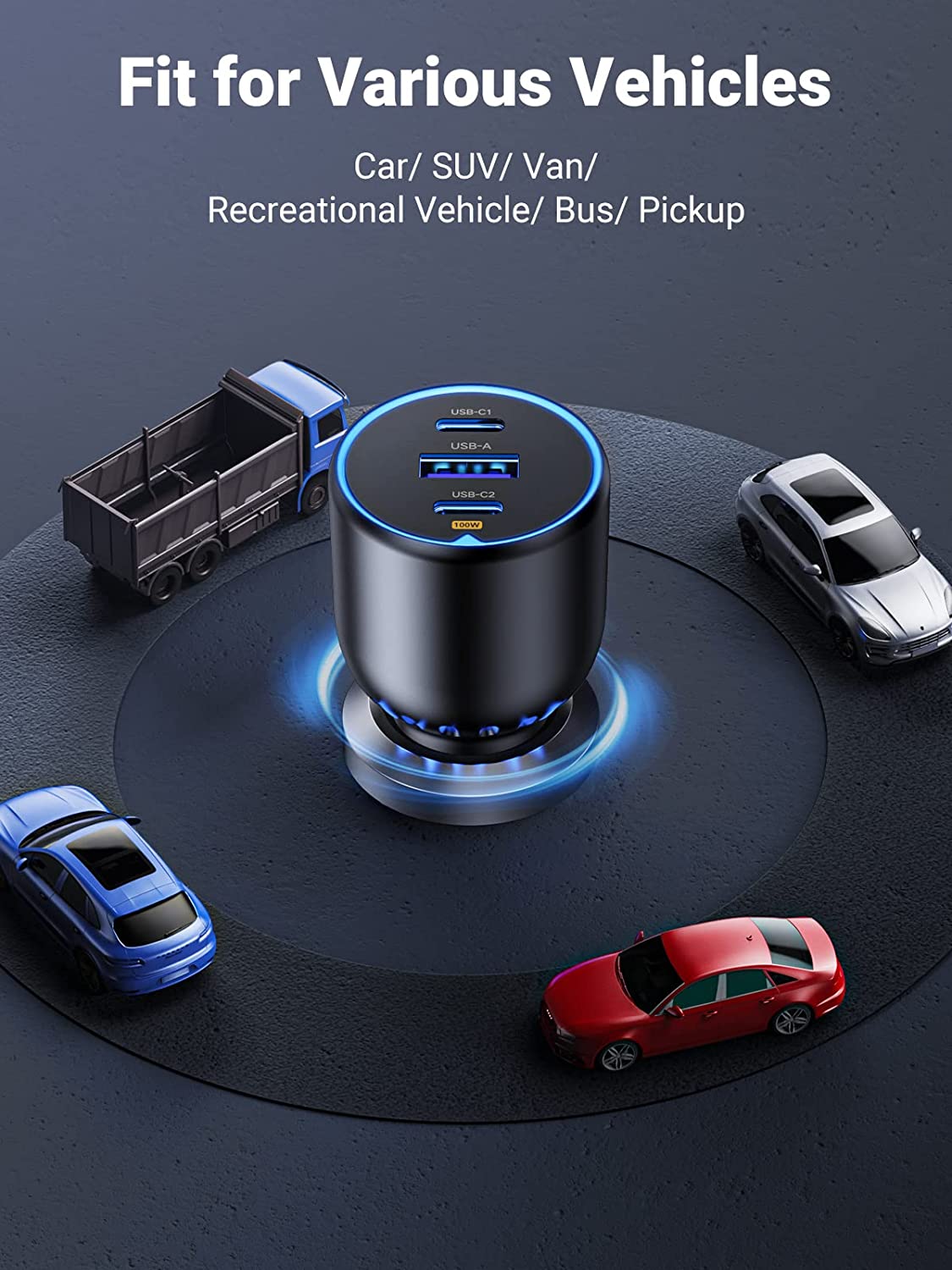 130W USB C Car Charger