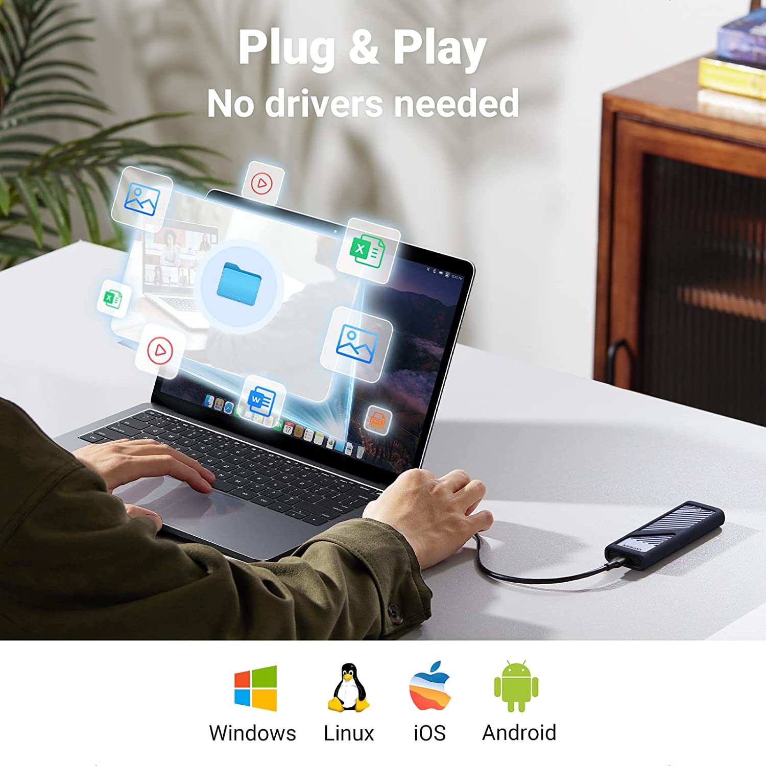 UGREEN M.2 NVMe SATA SSD Enclosure Aluminum