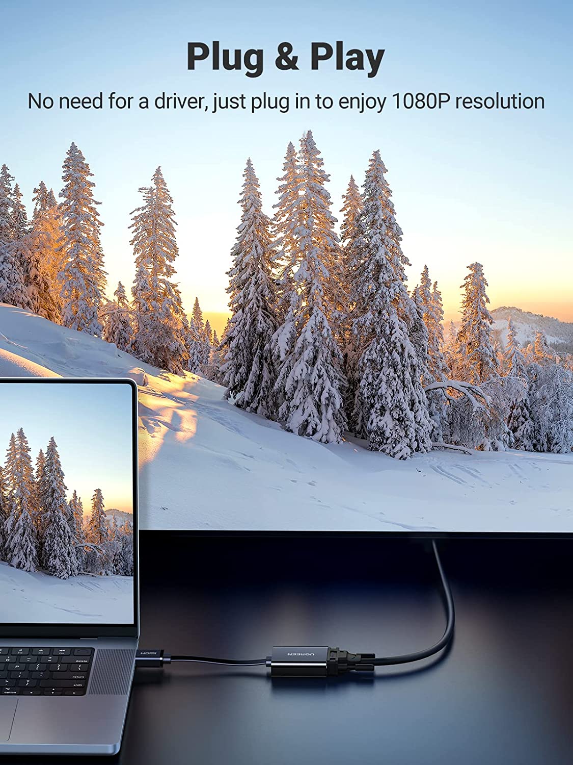 UGREEN Active HDMI to VGA Adapter