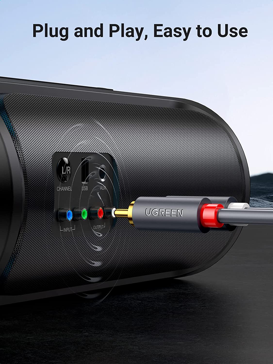 UGREEN RCA Cable, 6FT 2RCA Male to 2RCA Male Stereo Audio