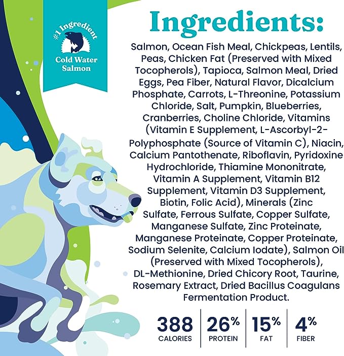 Solid Gold Leaping Waters - Dry Dog Food for Sensitive Stomach - Grain & Gluten Free - with Salmon & Vegetables - Digestive Probiotics for Gut Health - Omega, Superfood & Antioxidant Support for Dogs