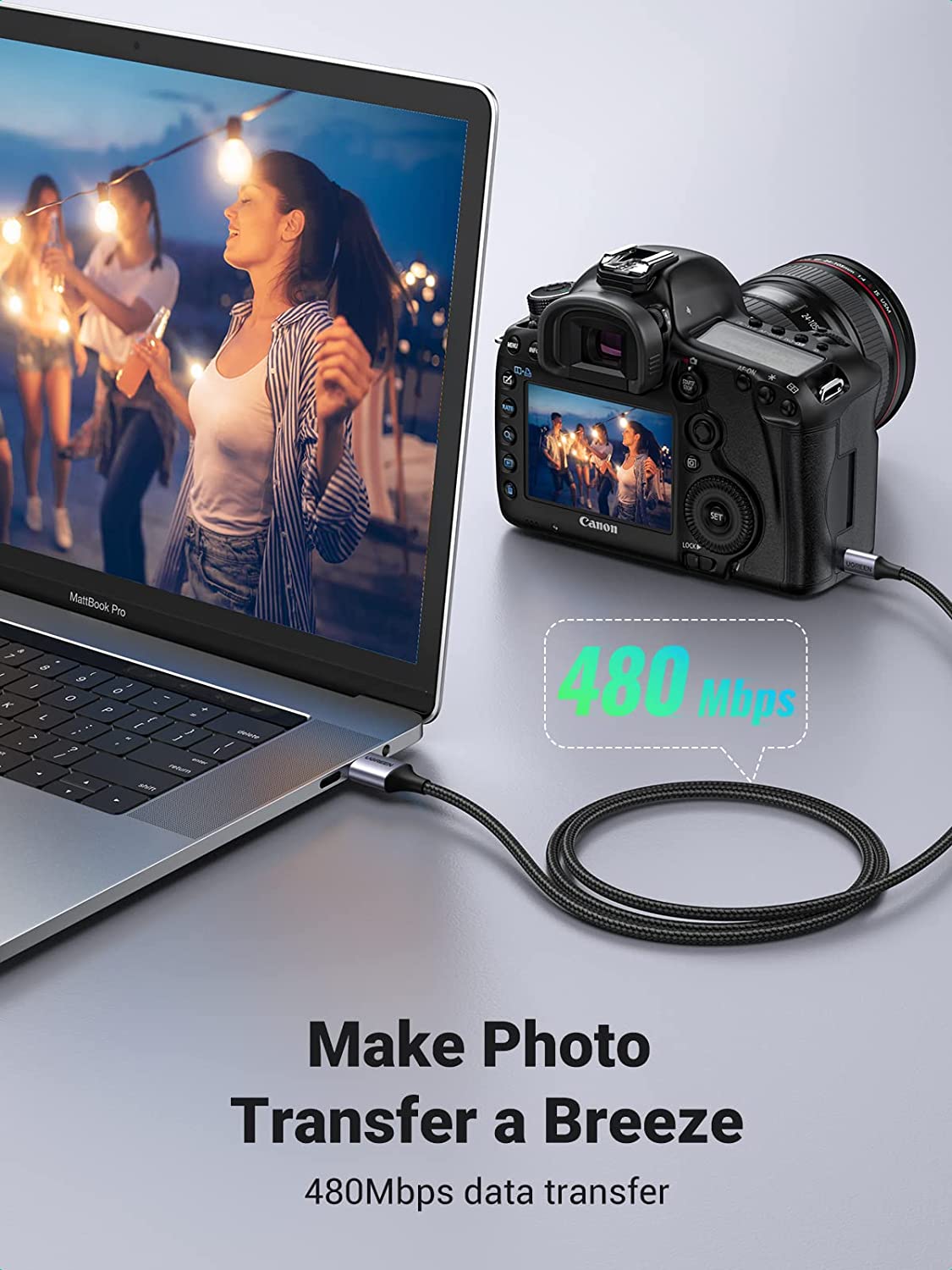 UGREEN Mini USB Cable [3ft, 2-Pack]