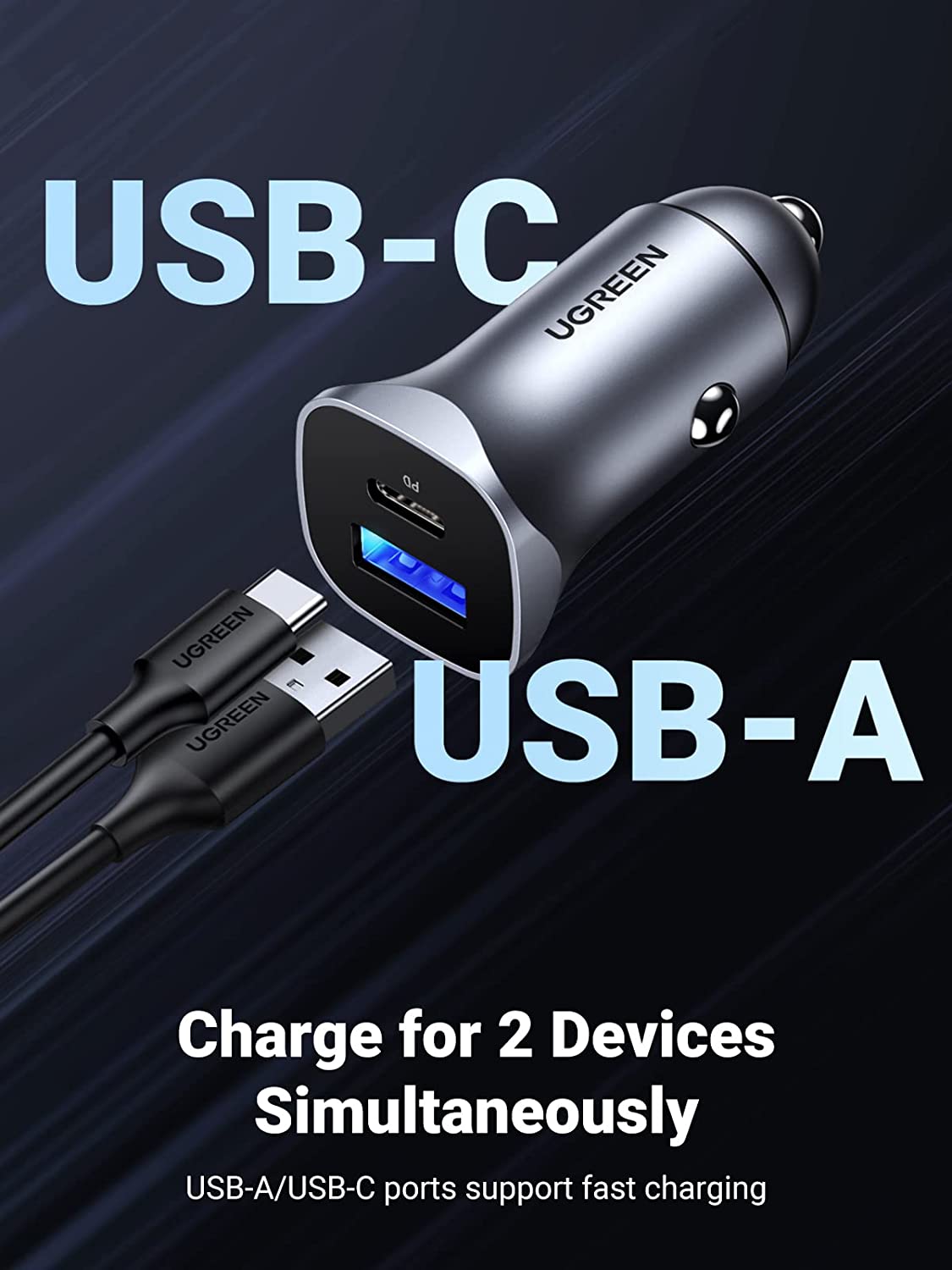 UGREEN USB C Car Charger