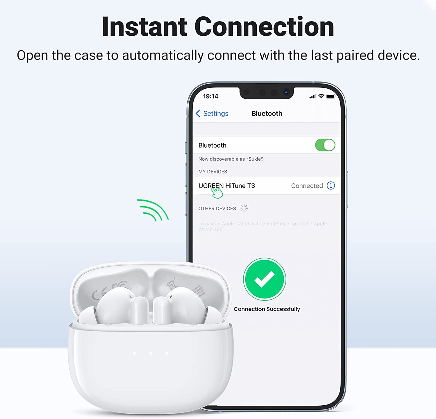 UGREEN HiTune T3 Active Noise Cancelling Wireless Earbuds Bluetooth 5.2