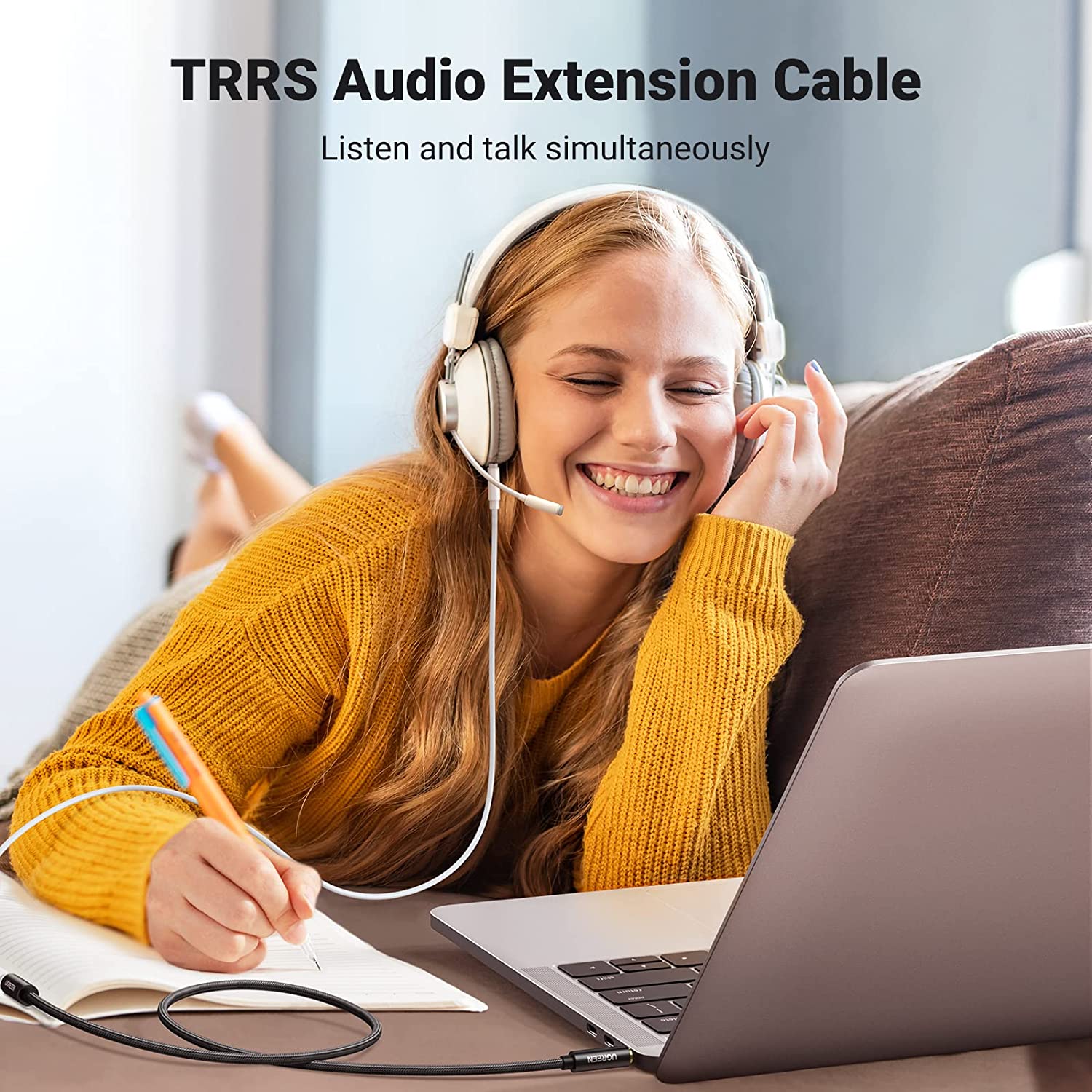 UGREEN Headphone Extension Cable 4 Pole TRRS 3.5mm